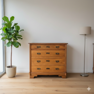 Antique Louis Philippe Chest of Drawers (c. 1870) – Solid Cherry Wood