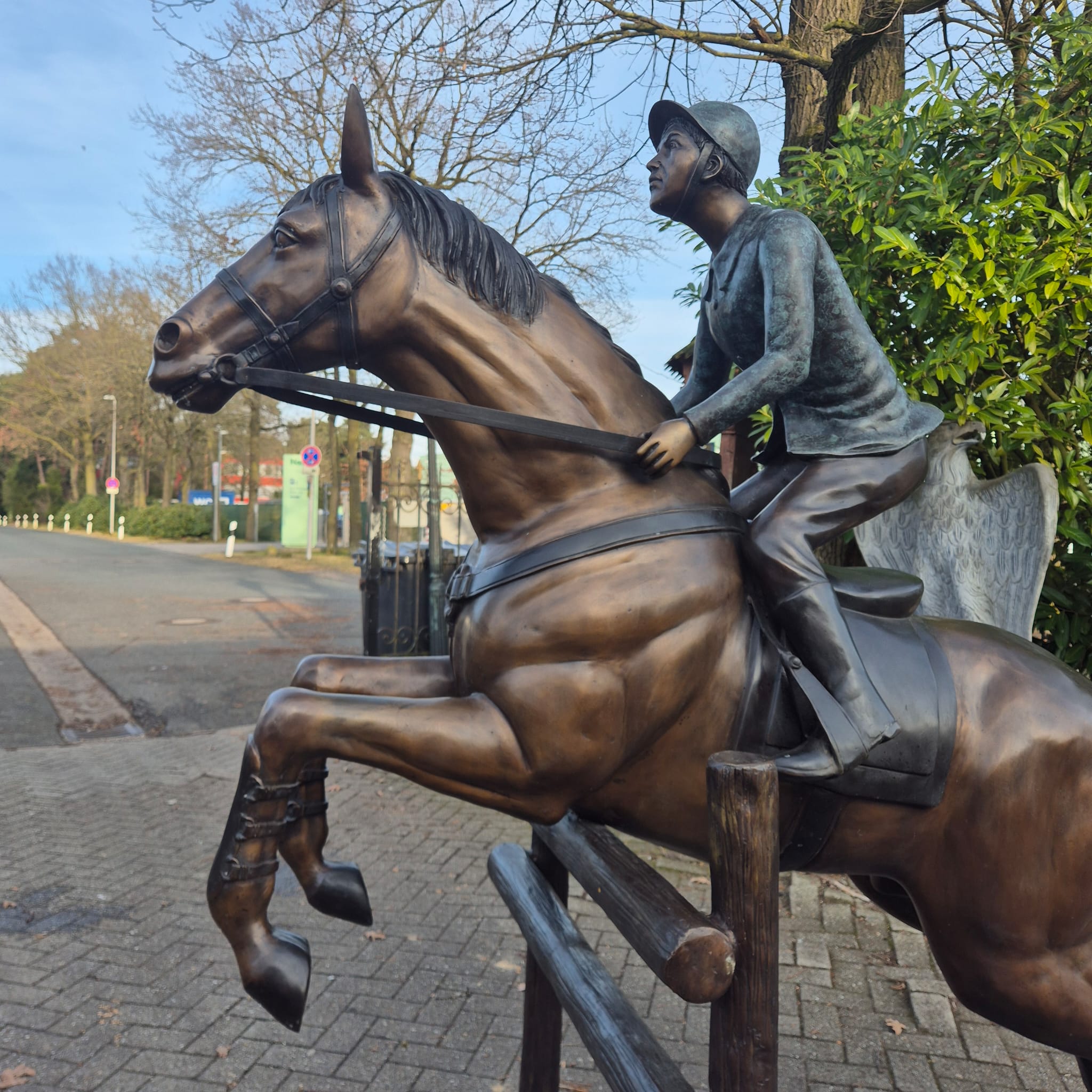 Sculpture Horse with Rider Bronze 2,10 m - Image 14