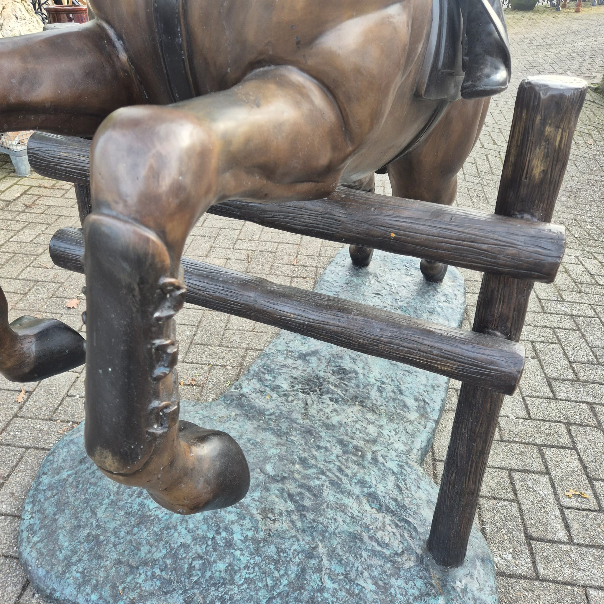 Sculpture Horse with Rider Bronze 2,10 m - Image 9