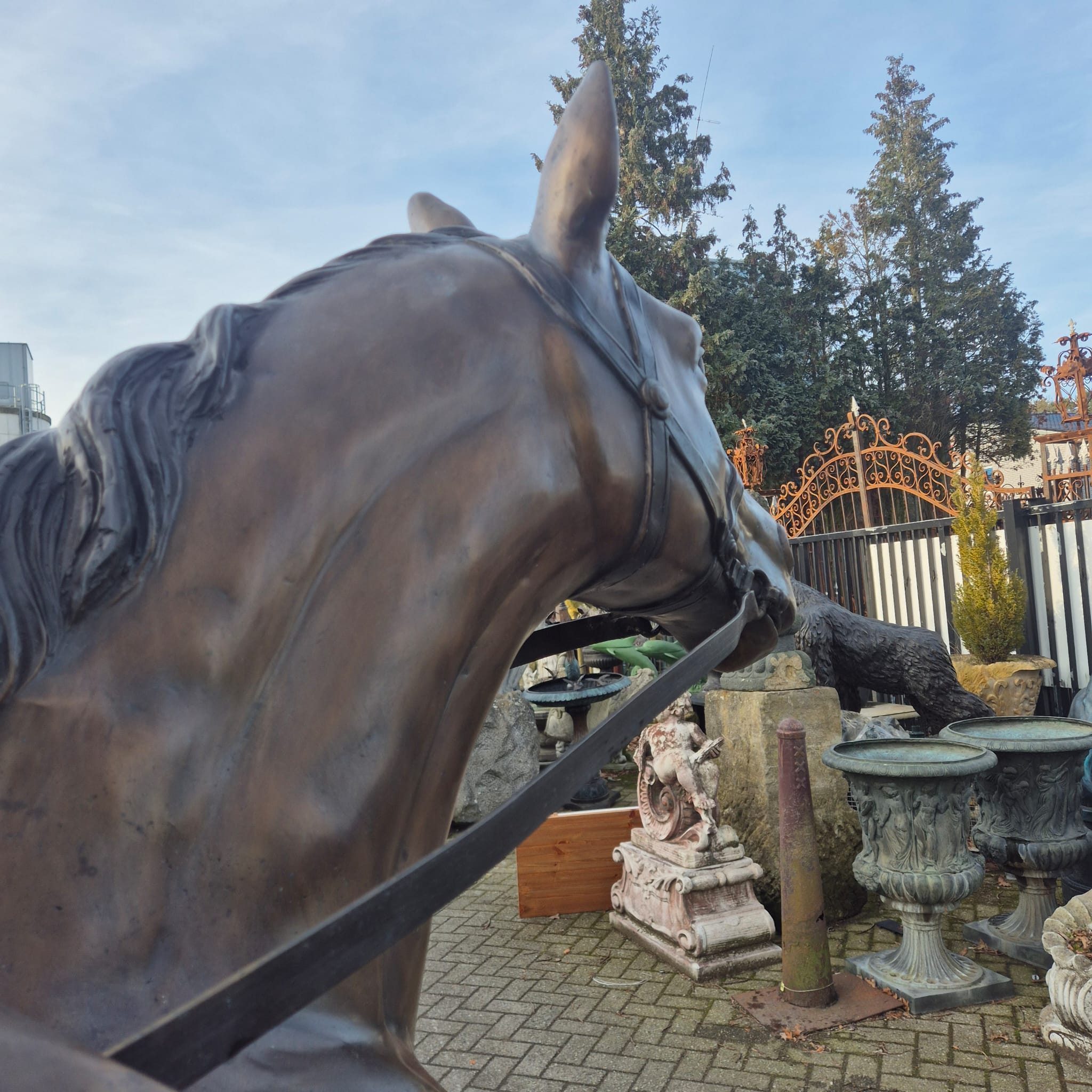 Sculpture Horse with Rider Bronze 2,10 m - Image 22