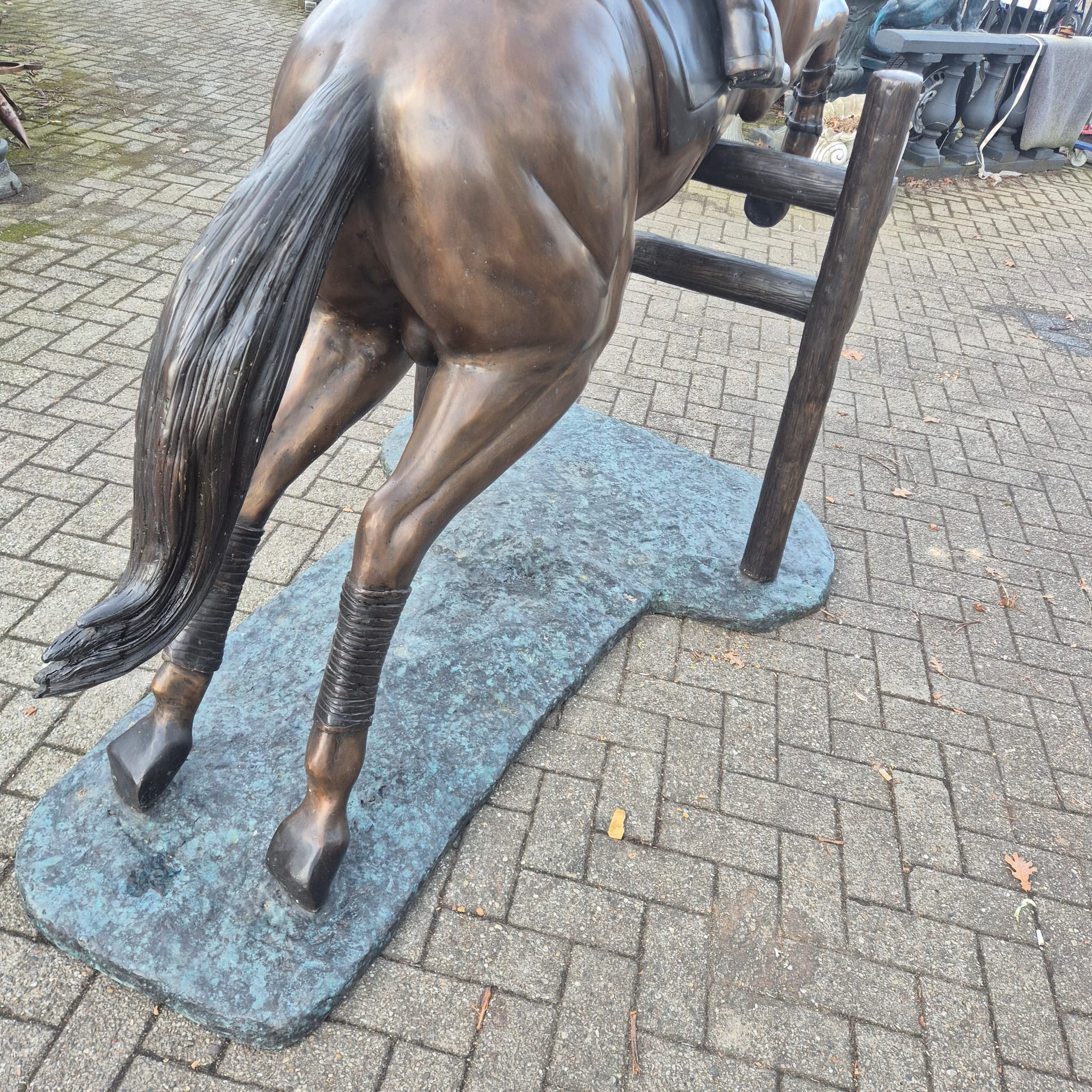 Sculpture Horse with Rider Bronze 2,10 m - Image 18