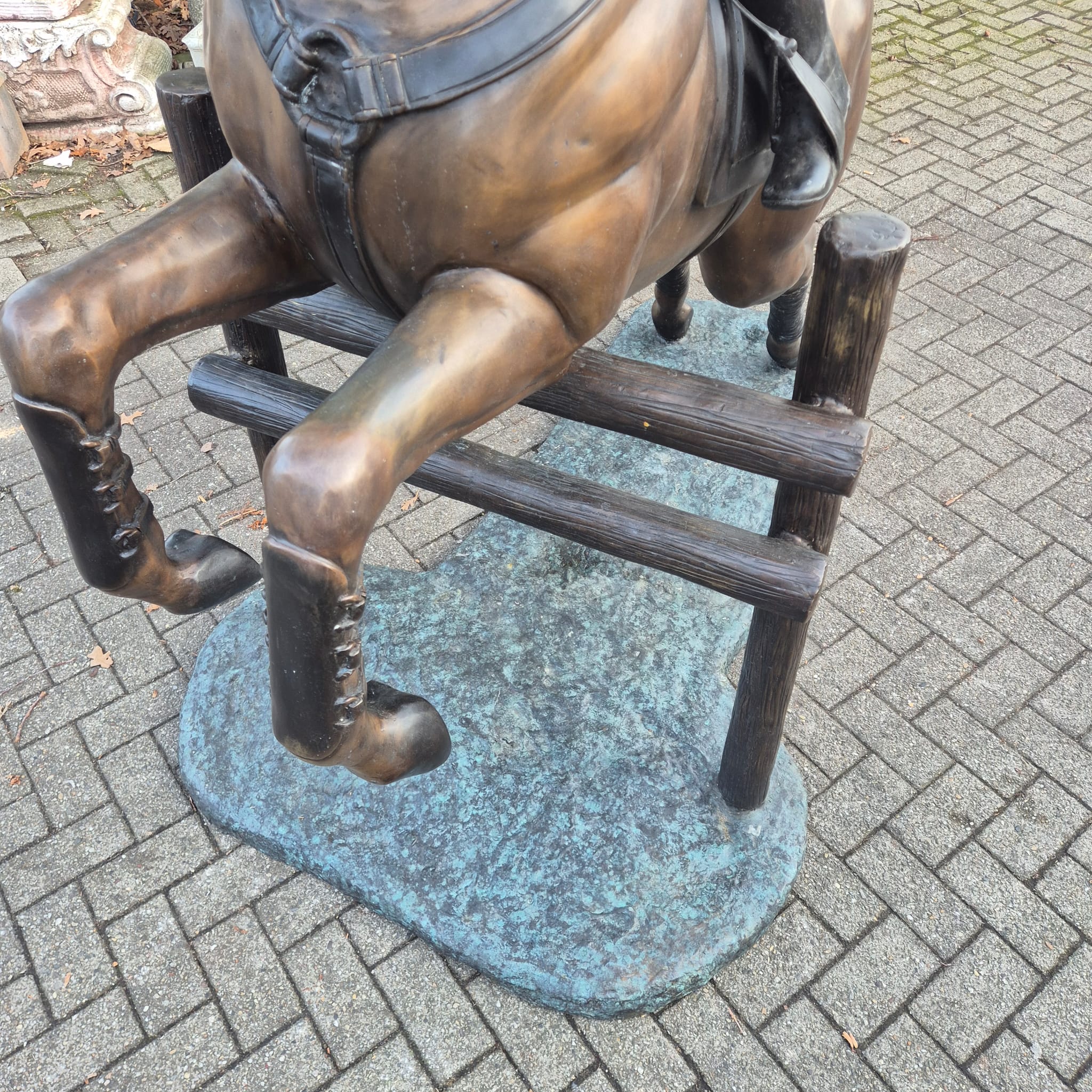 Sculpture Horse with Rider Bronze 2,10 m - Image 8