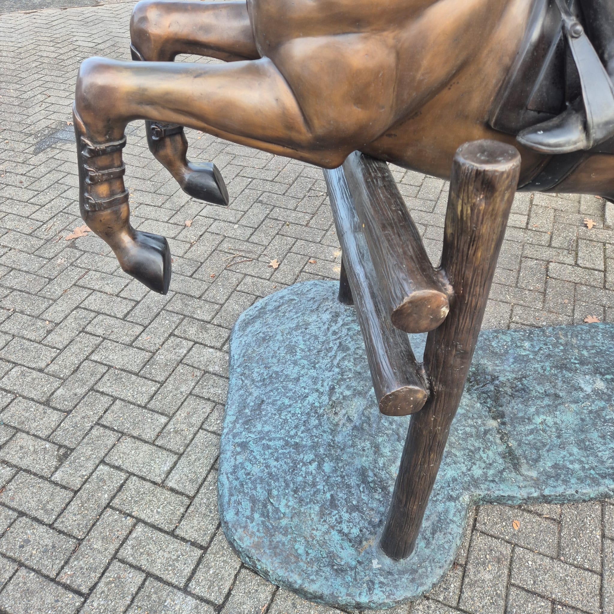 Sculpture Horse with Rider Bronze 2,10 m - Image 10