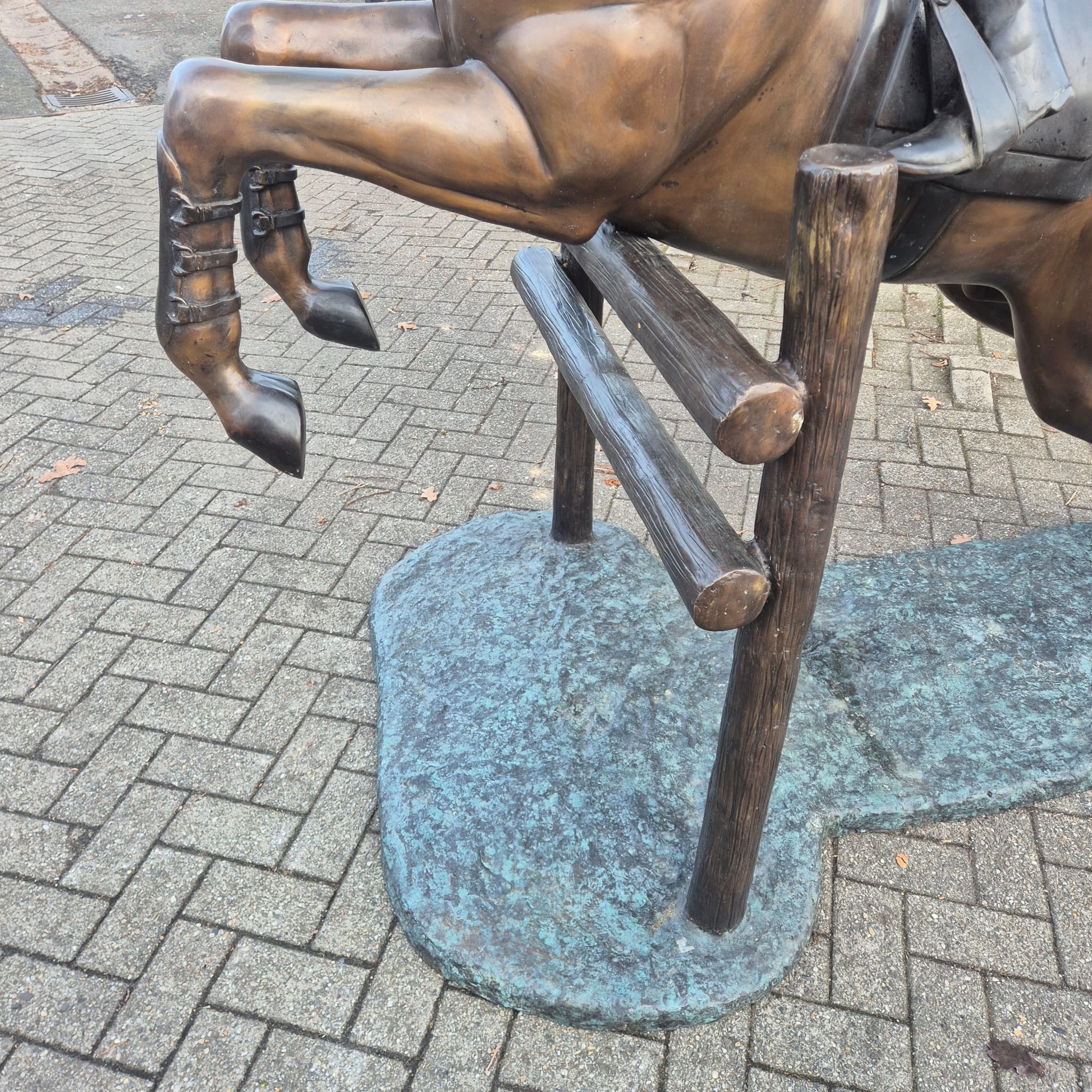 Sculpture Horse with Rider Bronze 2,10 m - Image 16