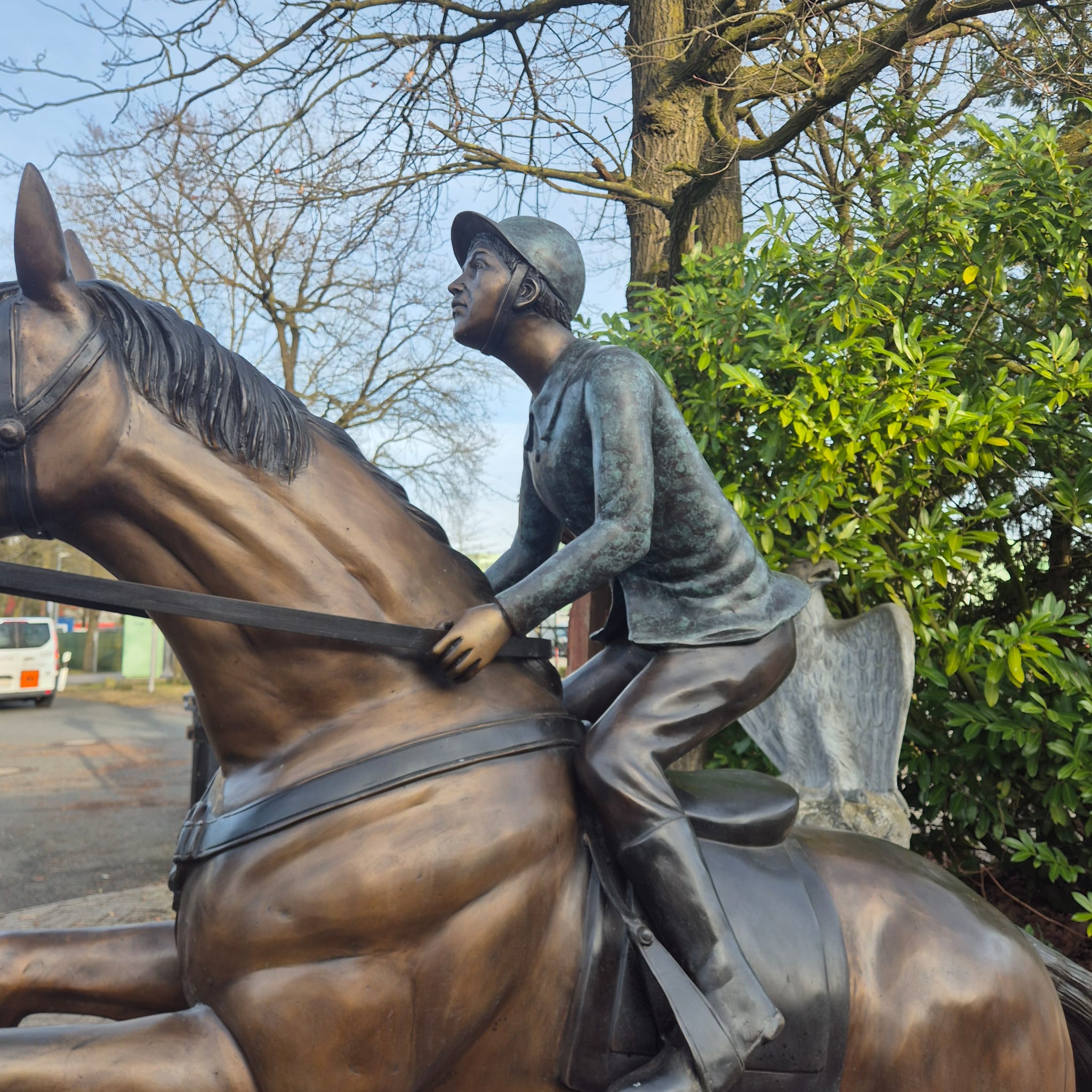 Sculpture Horse with Rider Bronze 2,10 m - Image 15