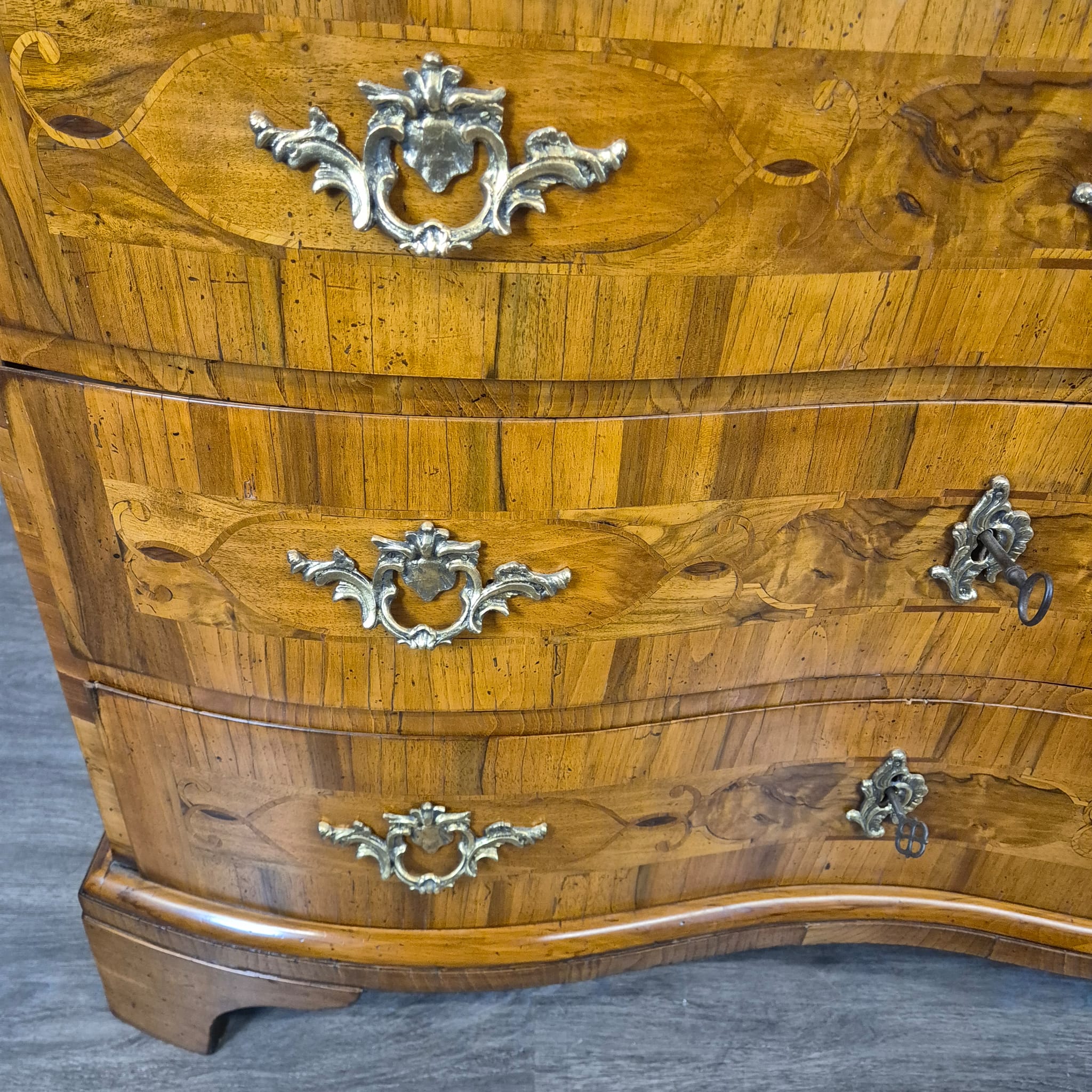 Chest of Drawers Baroque 1770 Walnut - Image 7