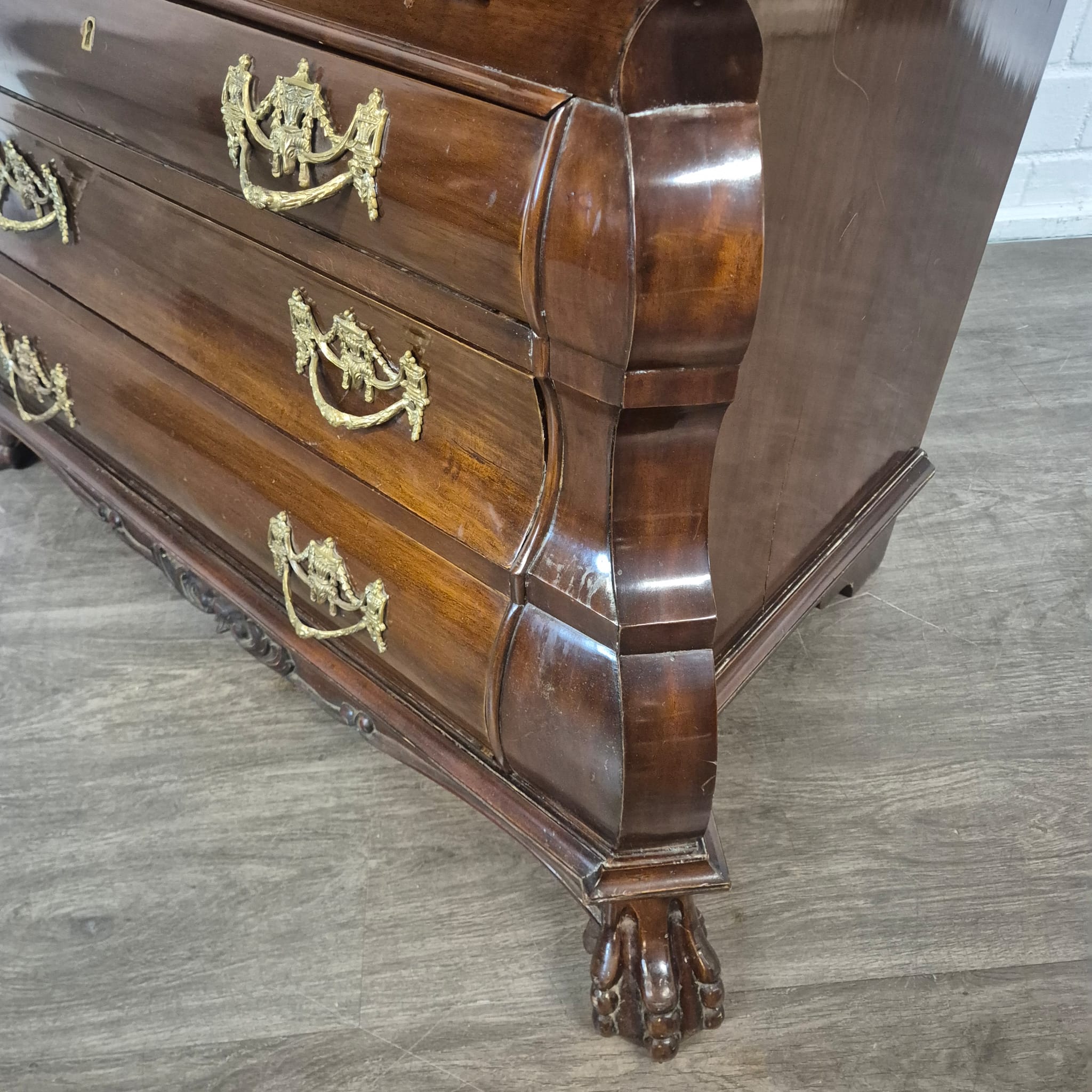 Secretary Neo-baroque 1950 Mahogany - Image 6