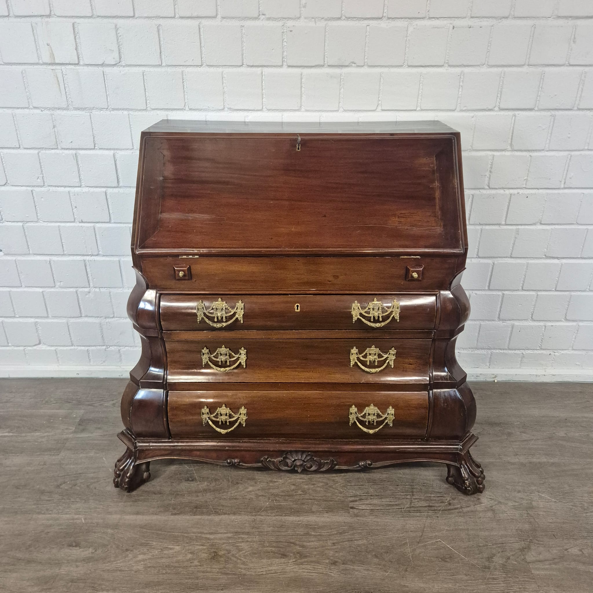 Secretary Neo-baroque 1950 Mahogany - Image 18