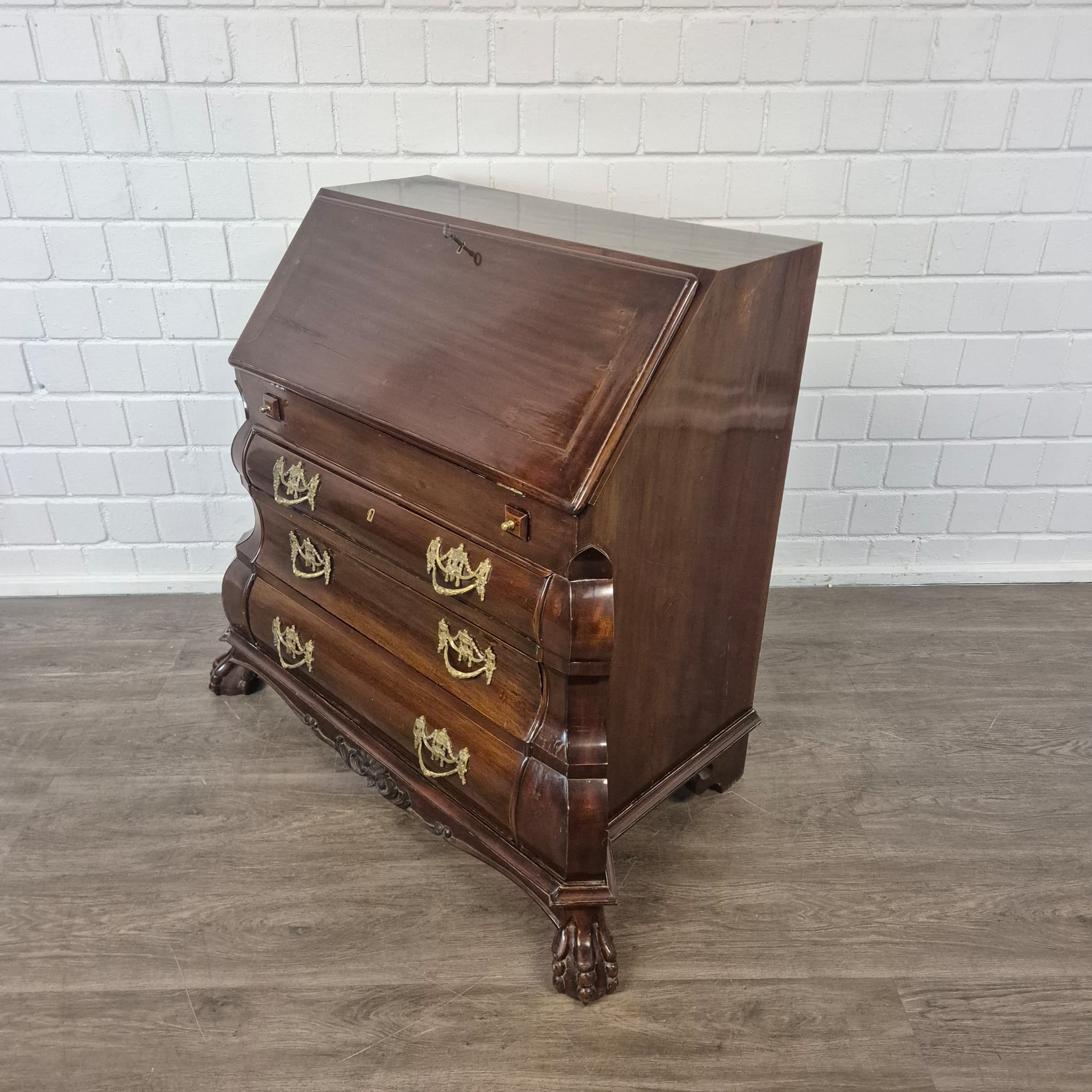 Secretary Neo-baroque 1950 Mahogany - Image 5