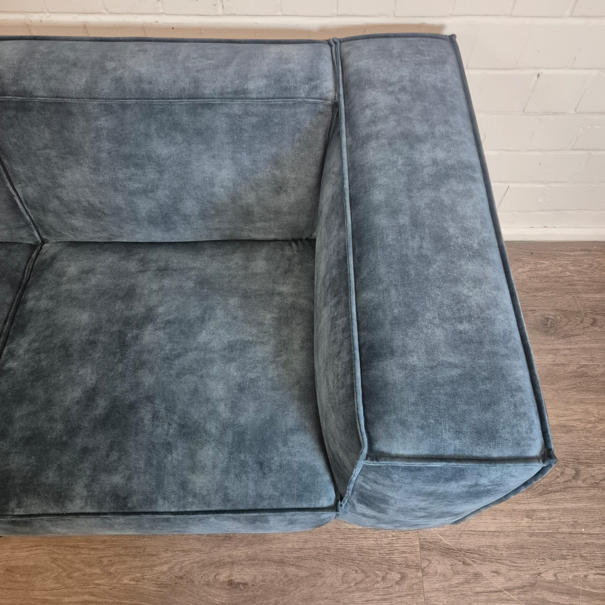 Sofa Blue 2,74 m Velvet - Image 11