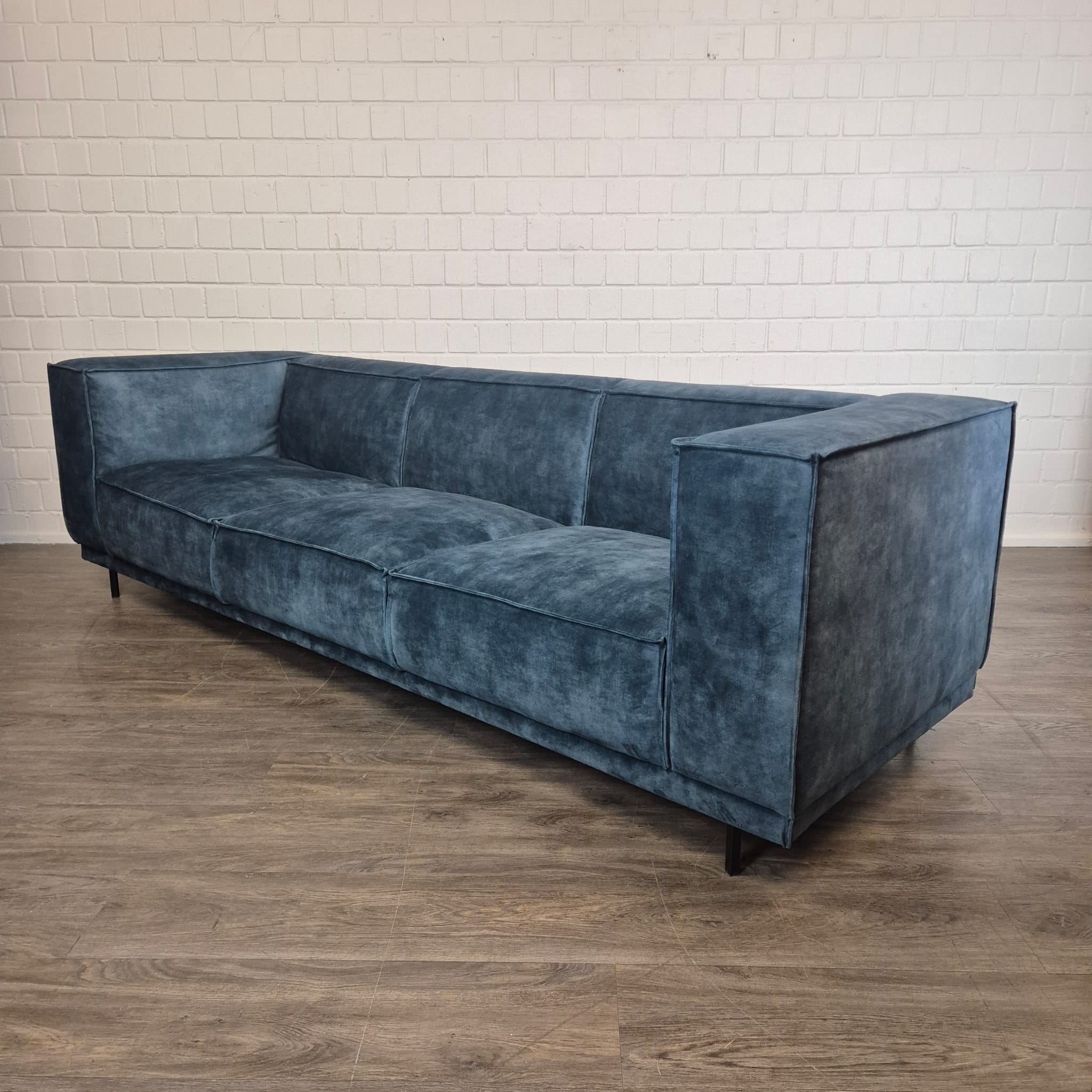 Sofa Blue 2,74 m Velvet - Image 7