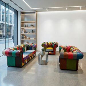 Chesterfield Sofa Model Carnival 3-2-1 Leder