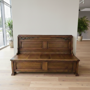 Bench Wood Dark brown 1,80 m Jugendstil 1920 Oak