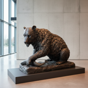 Bear with Fish Bronze 1.45 m x 1.00 m