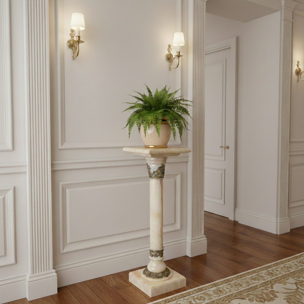 Column Gründerzeit 1880 Marble Bronze - Image 2