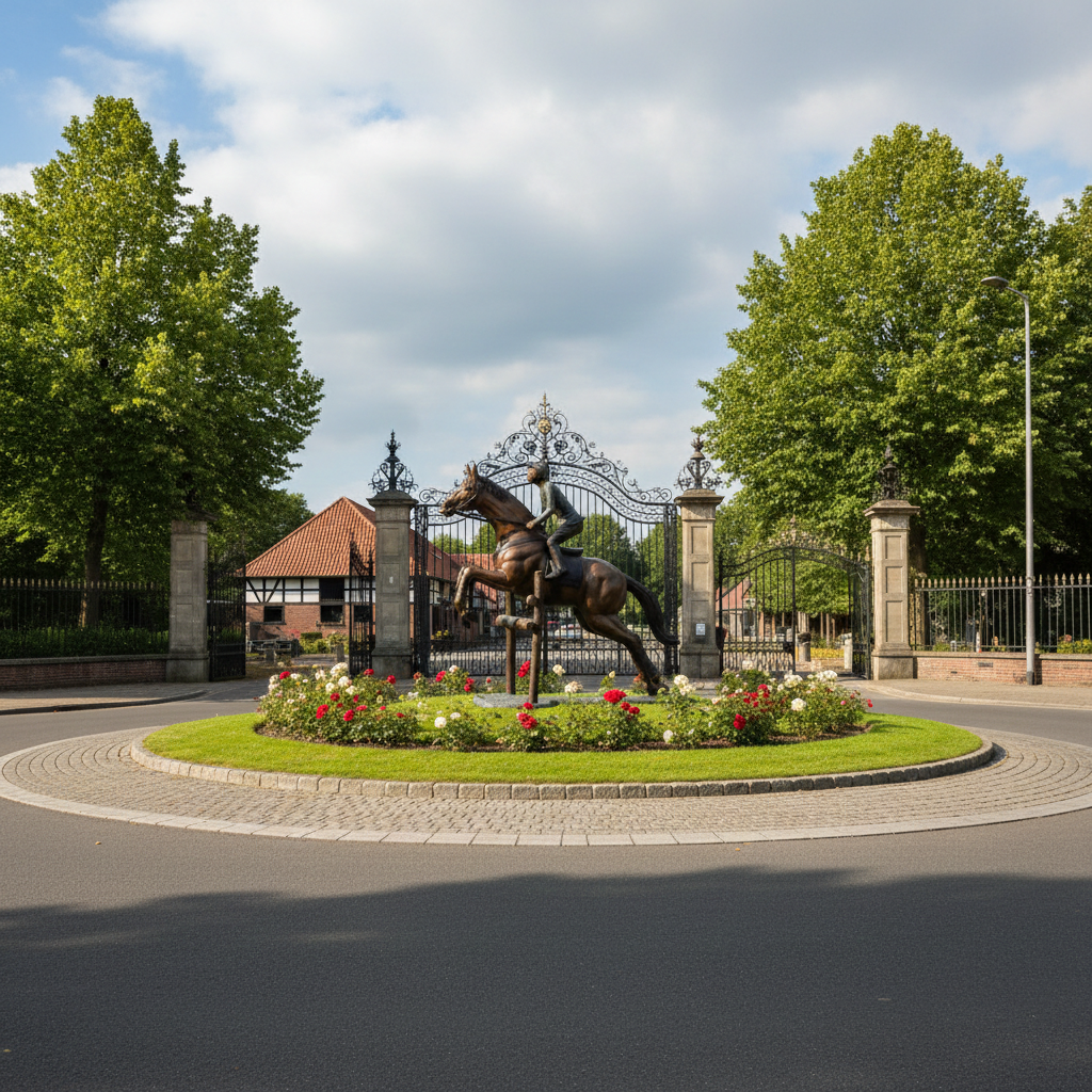 Sculpture Horse with Rider Bronze 2,10 m - Image 2