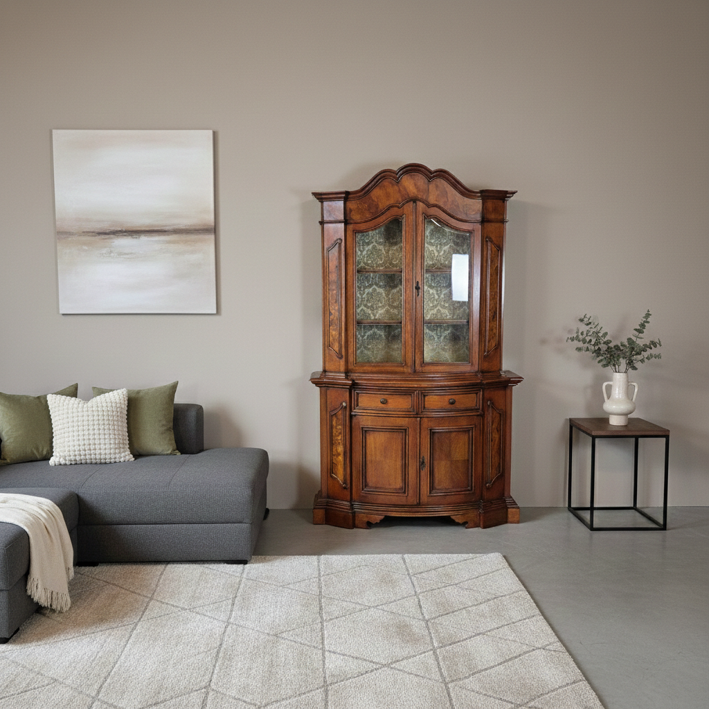 Display Cabinet Neo-baroque Walnut 1,35 m - Image 2