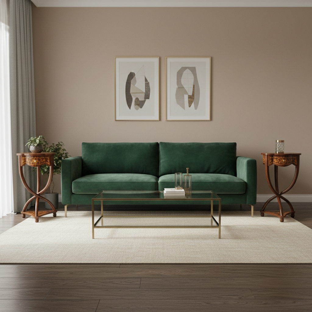 Set Tables Walnut Baroque-style 0,45 m - Image 2