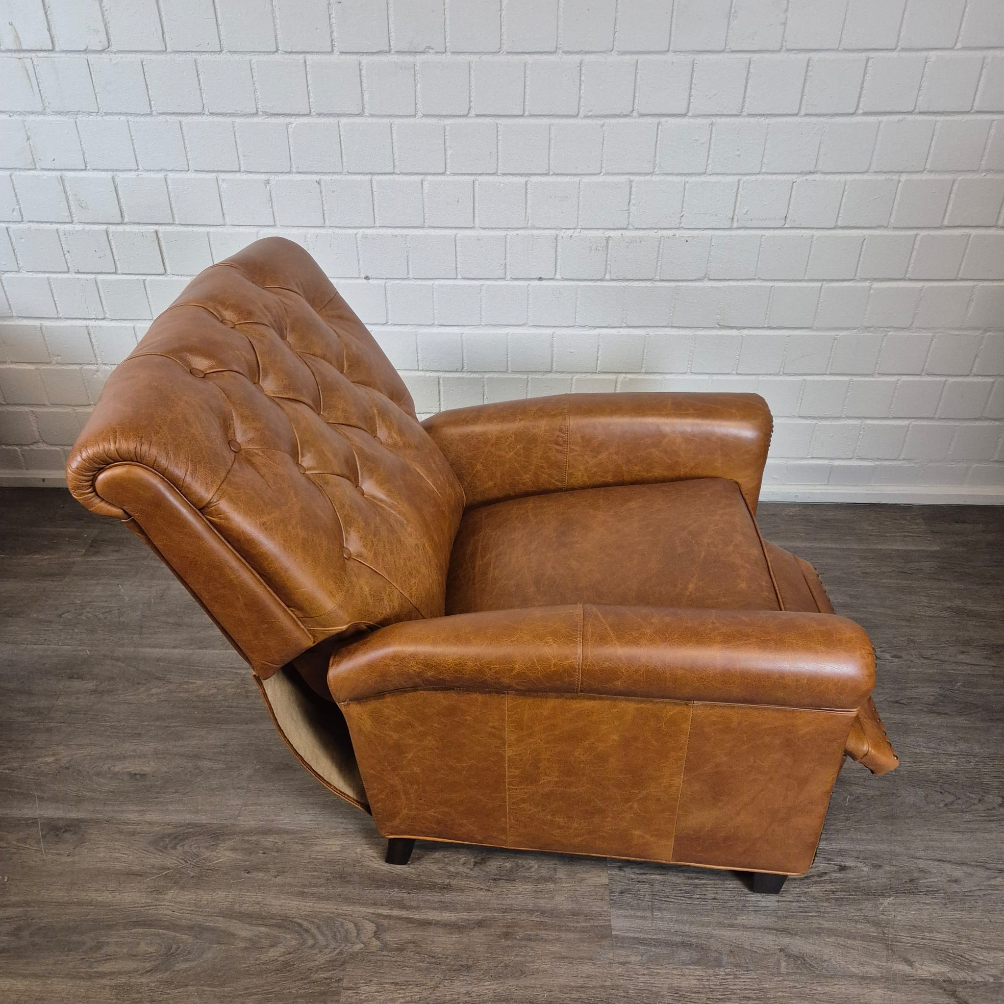 Recliner Leather Cognac-Brown - Image 9