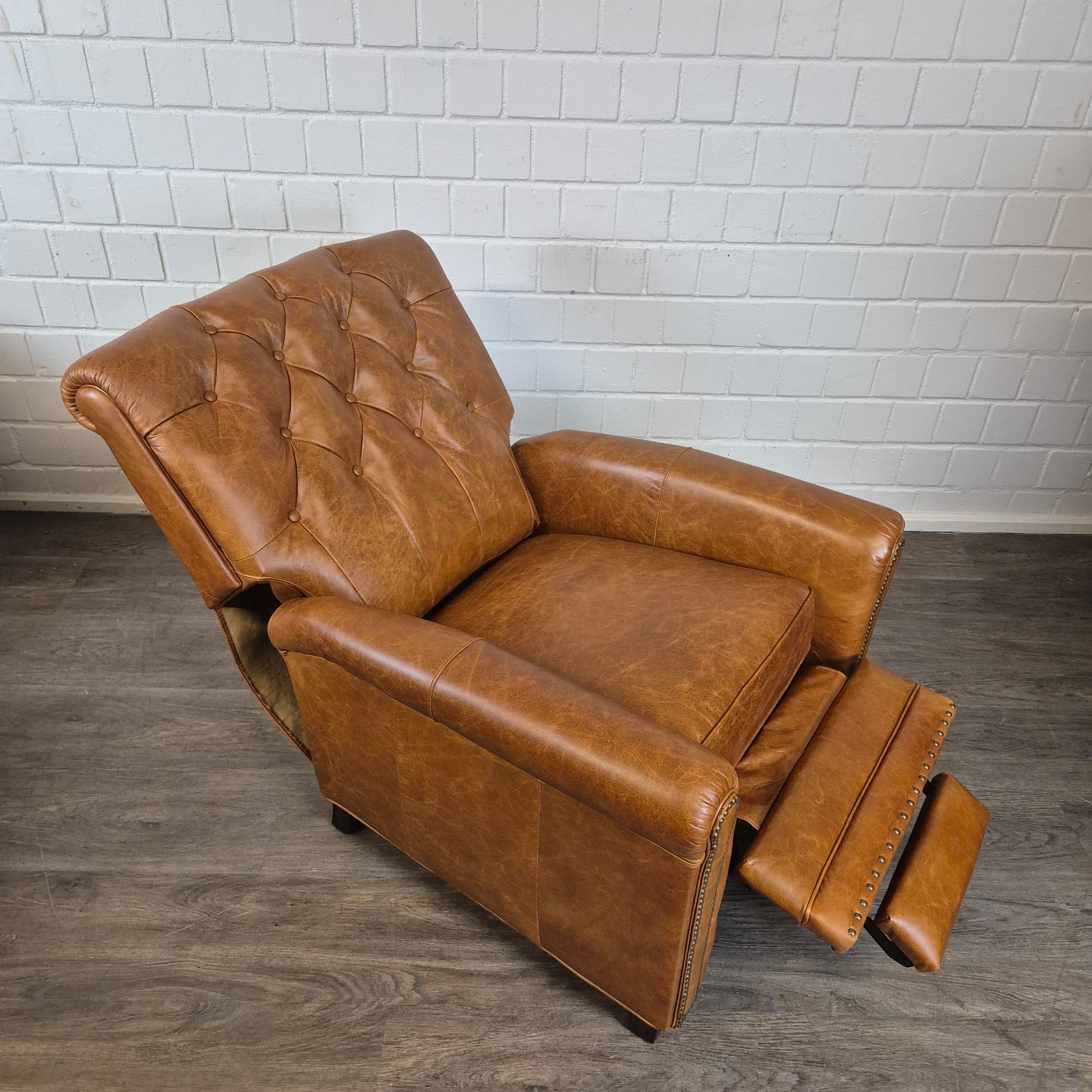 Recliner Leather Cognac-Brown - Image 11