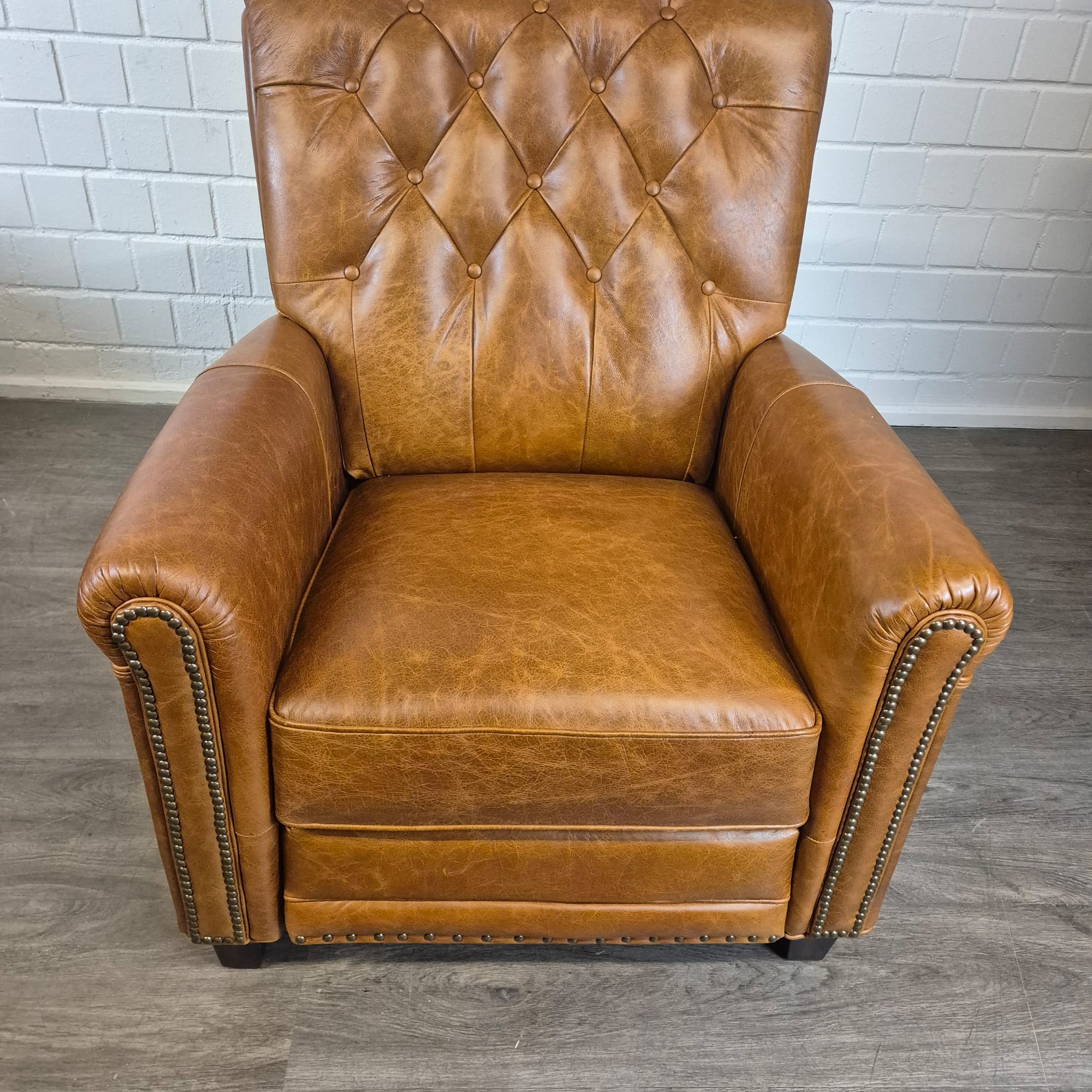 Recliner Leather Cognac-Brown - Image 8
