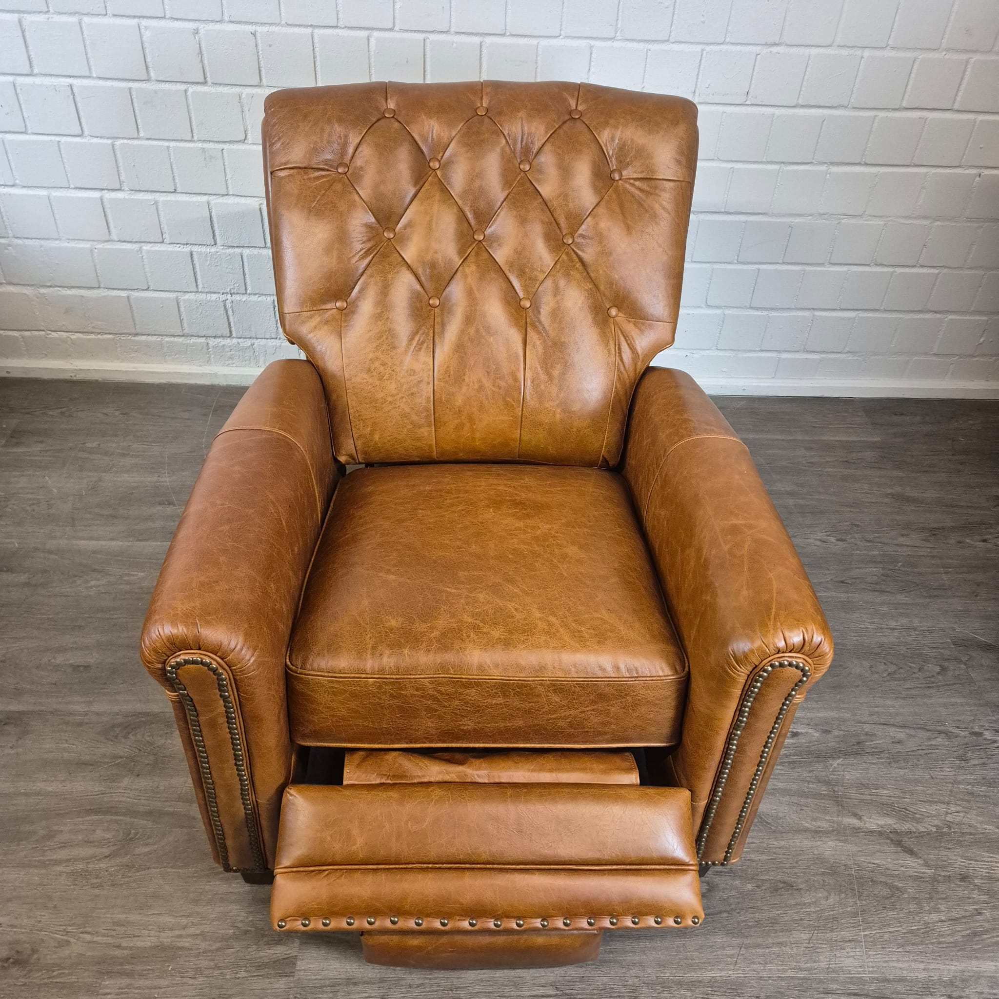 Recliner Leather Cognac-Brown - Image 14