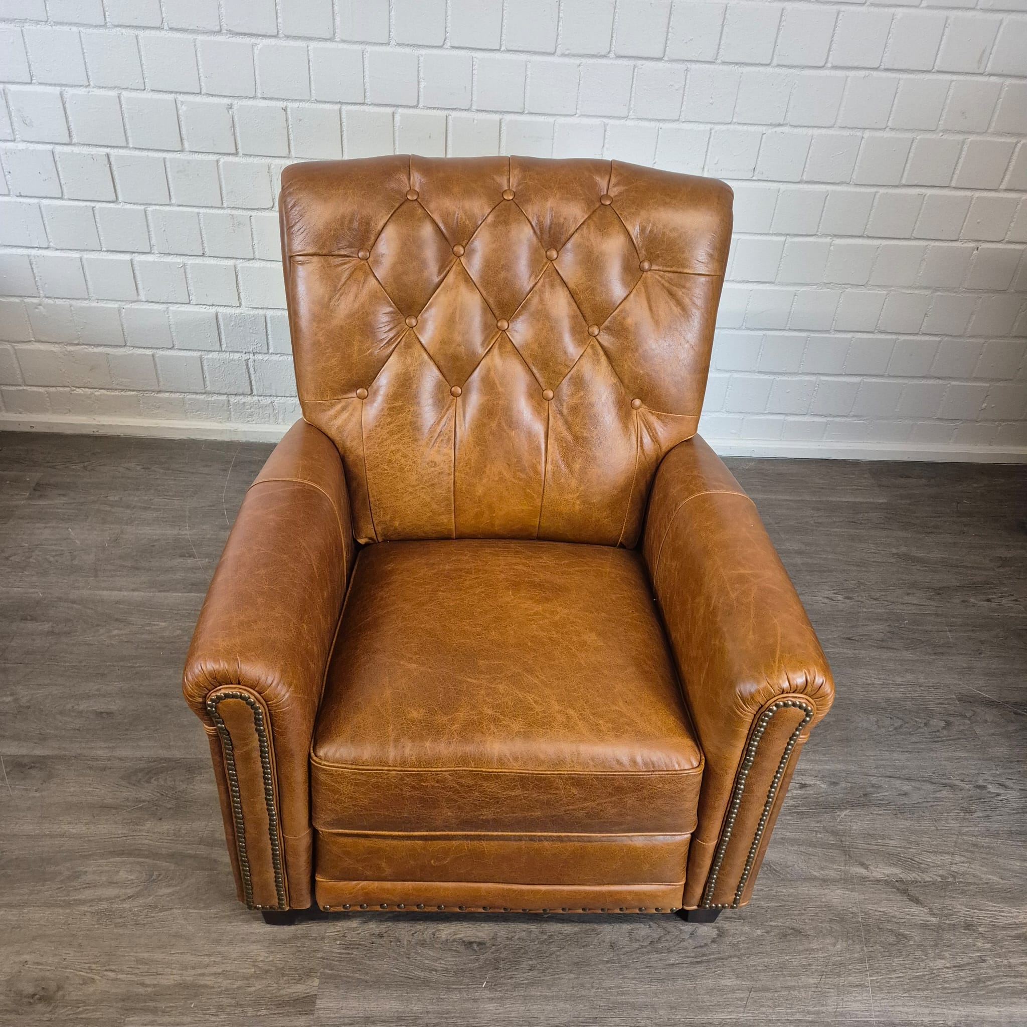 Recliner Leather Cognac-Brown - Image 3
