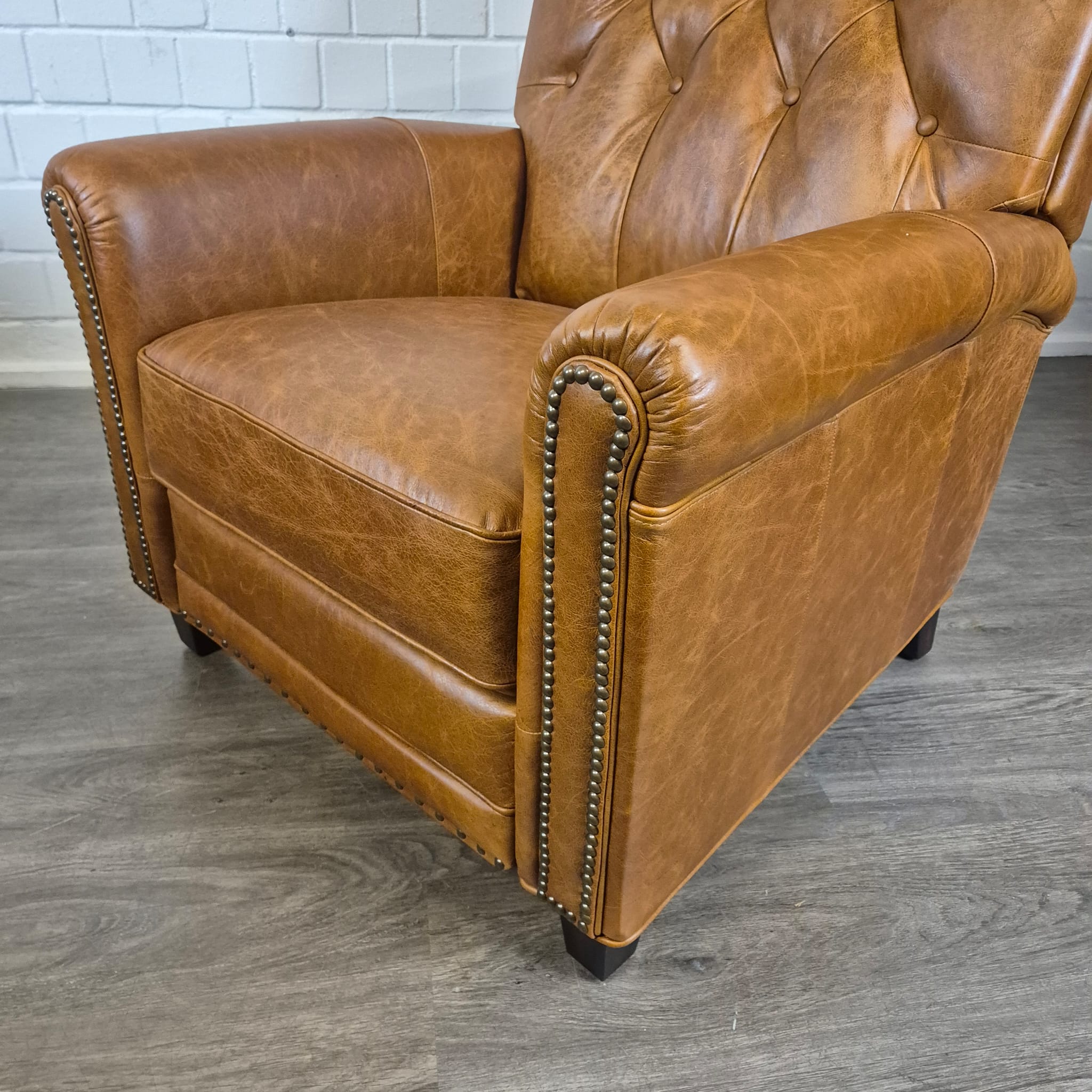 Recliner Leather Cognac-Brown - Image 6