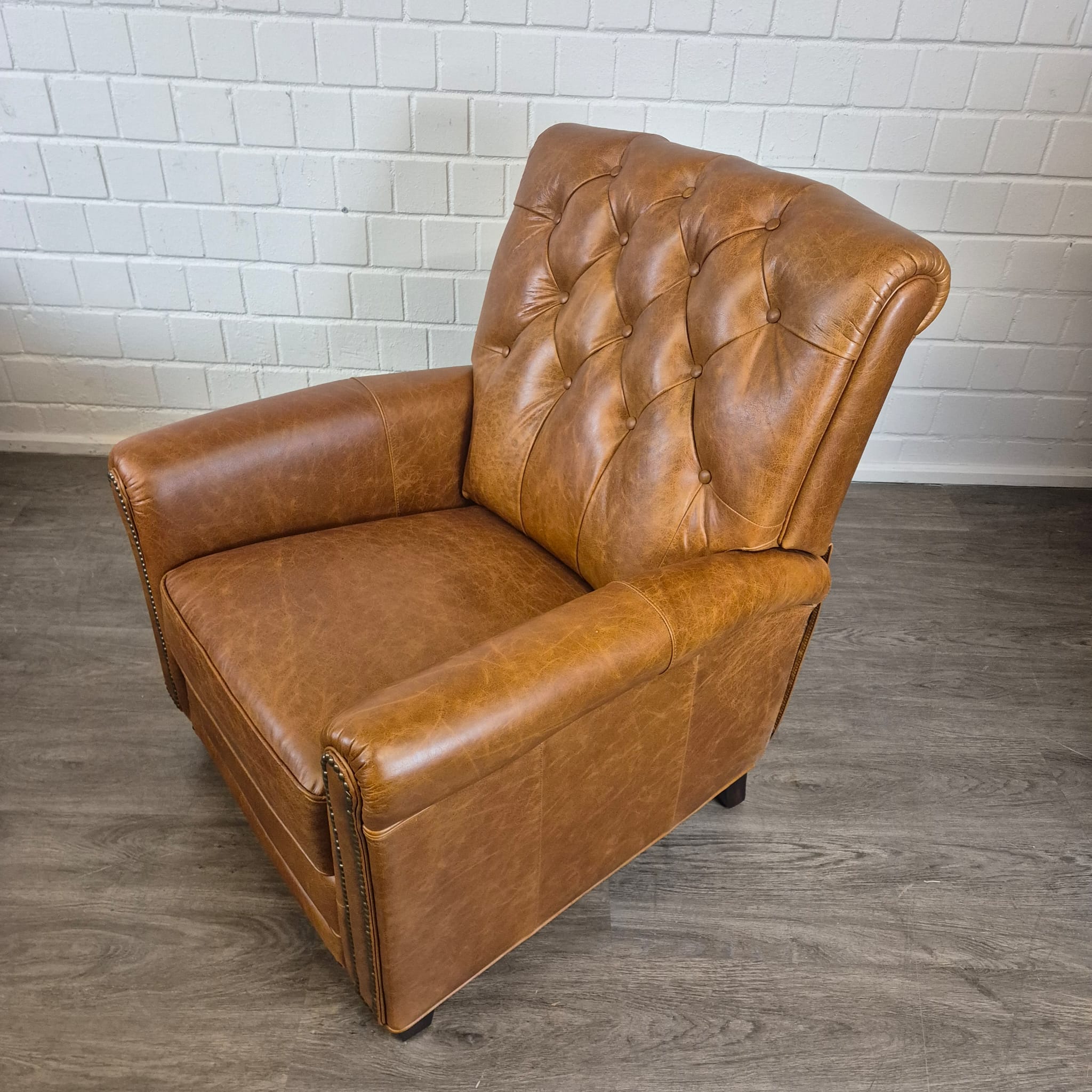 Recliner Leather Cognac-Brown - Image 5