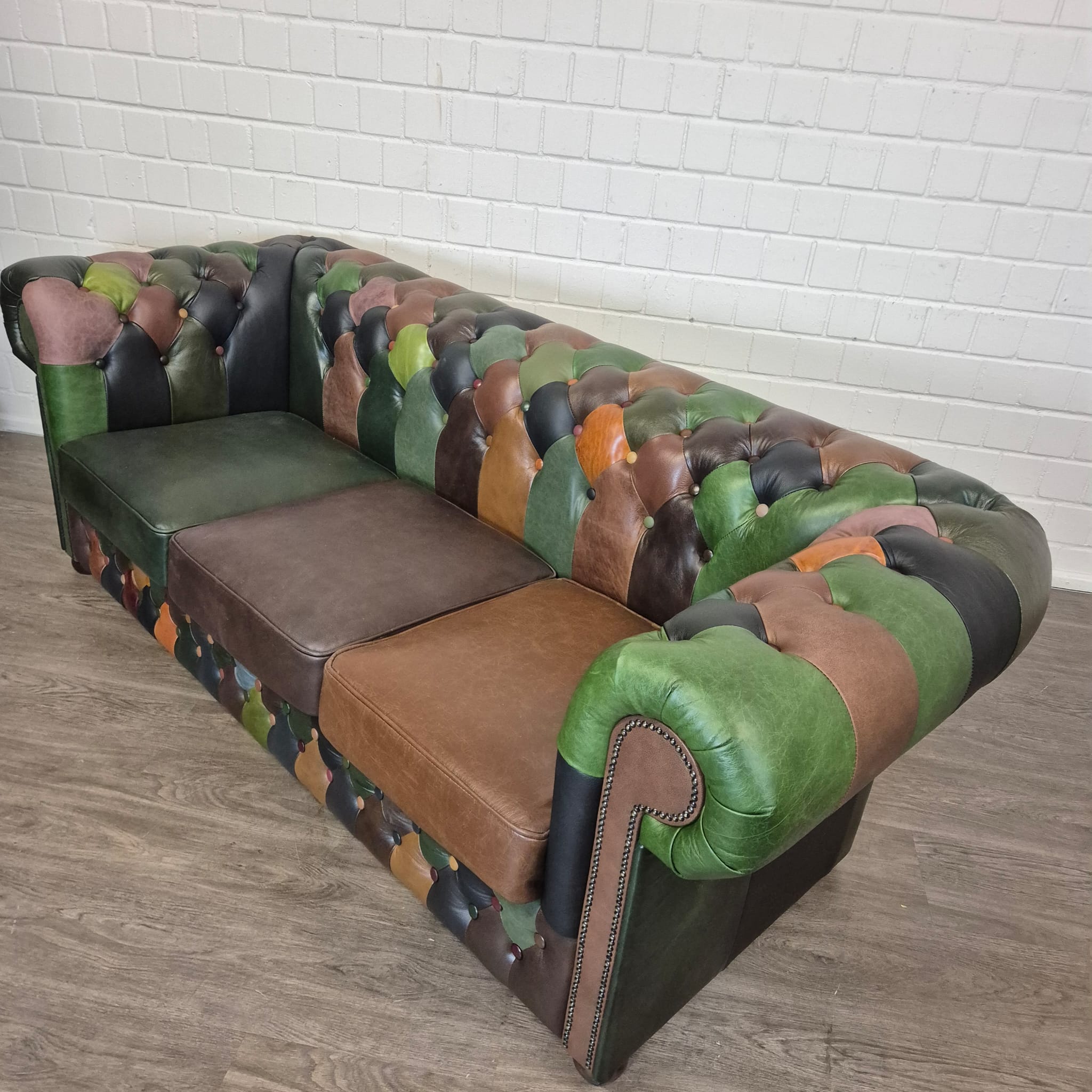 Chesterfield Sofa Leather Model Jungle 2,25 m - Image 6