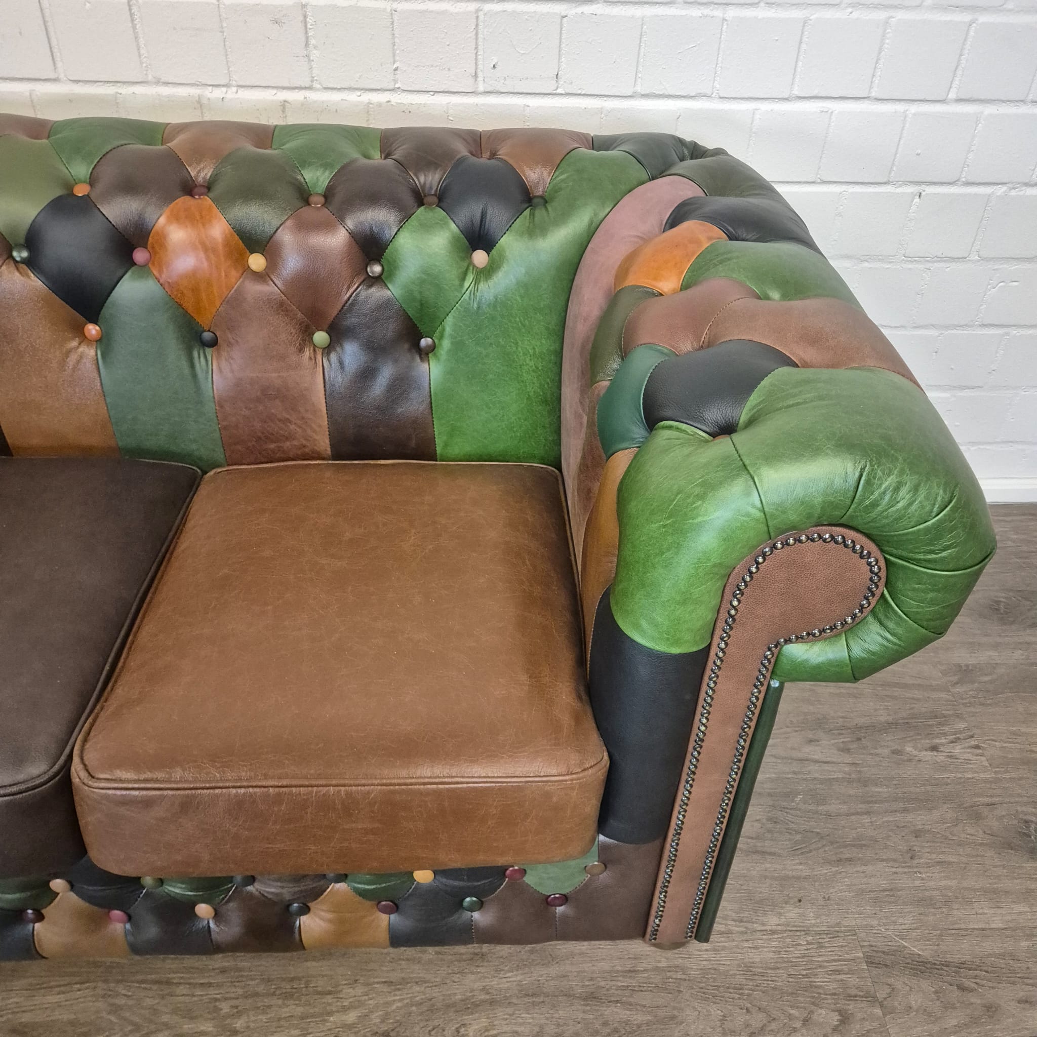 Chesterfield Sofa Leather Model Jungle 2,25 m - Image 8