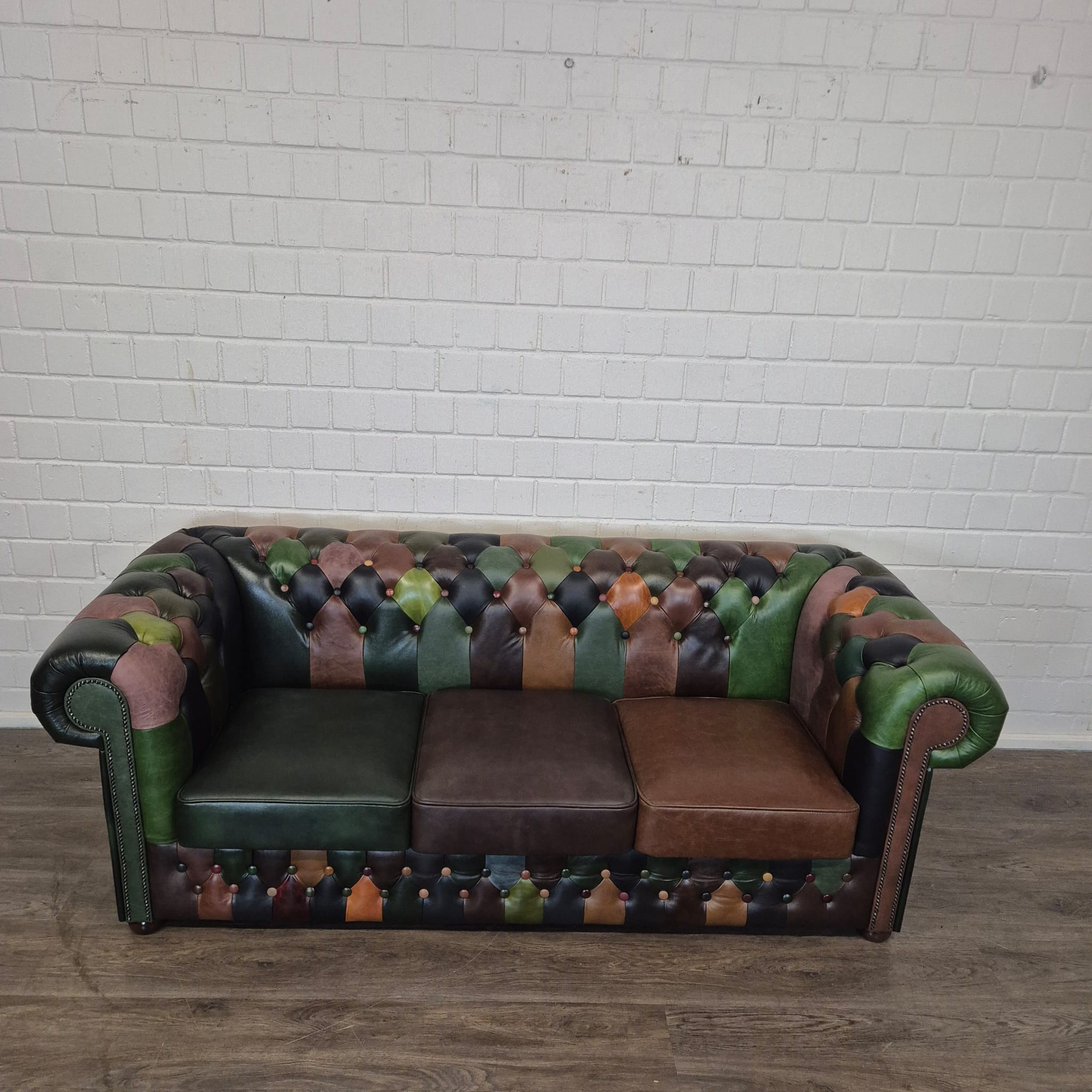 Chesterfield Seating Set Model Jungle 3-1-1 Leather - Image 10