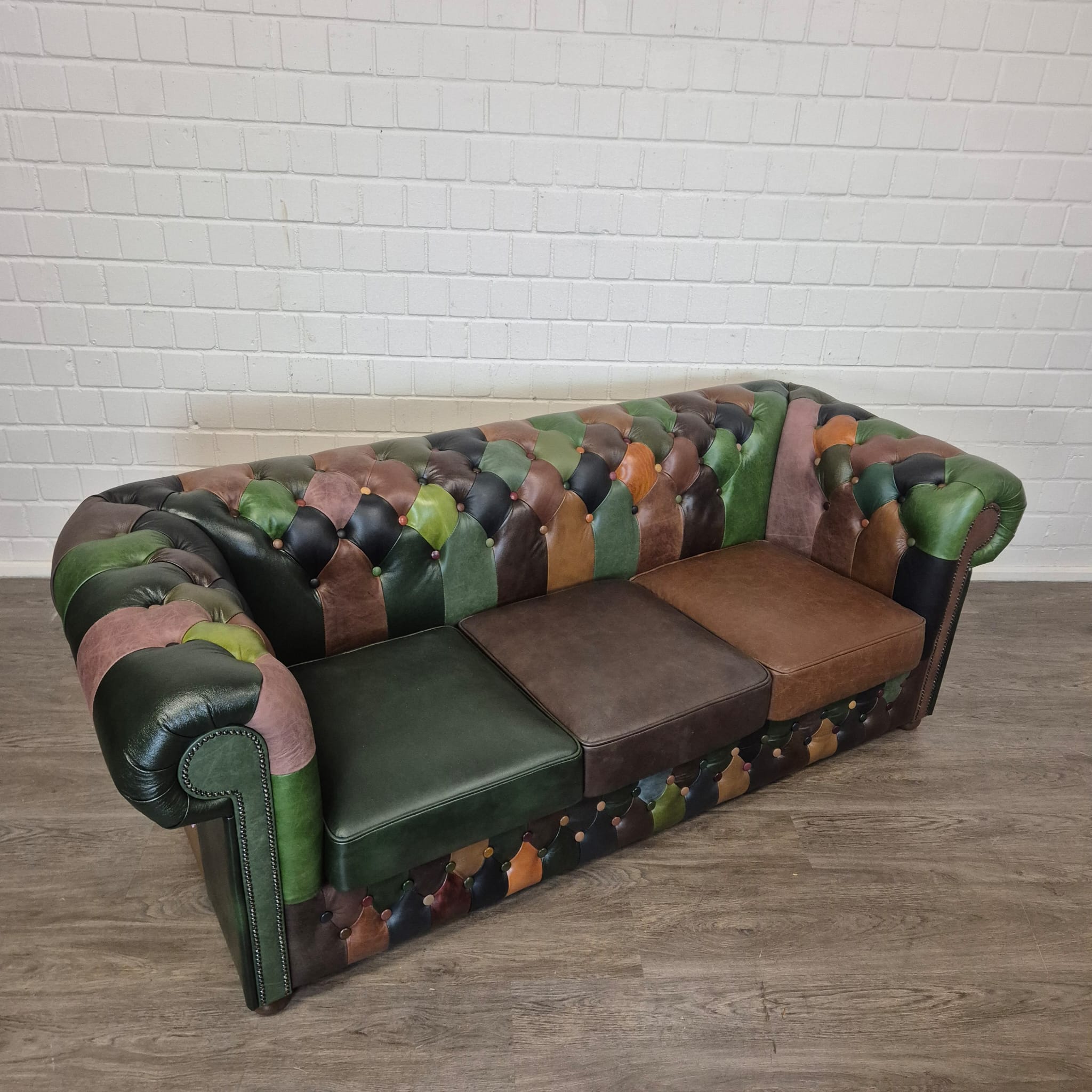 Chesterfield Sofa Leather Model Jungle 2,25 m - Image 4