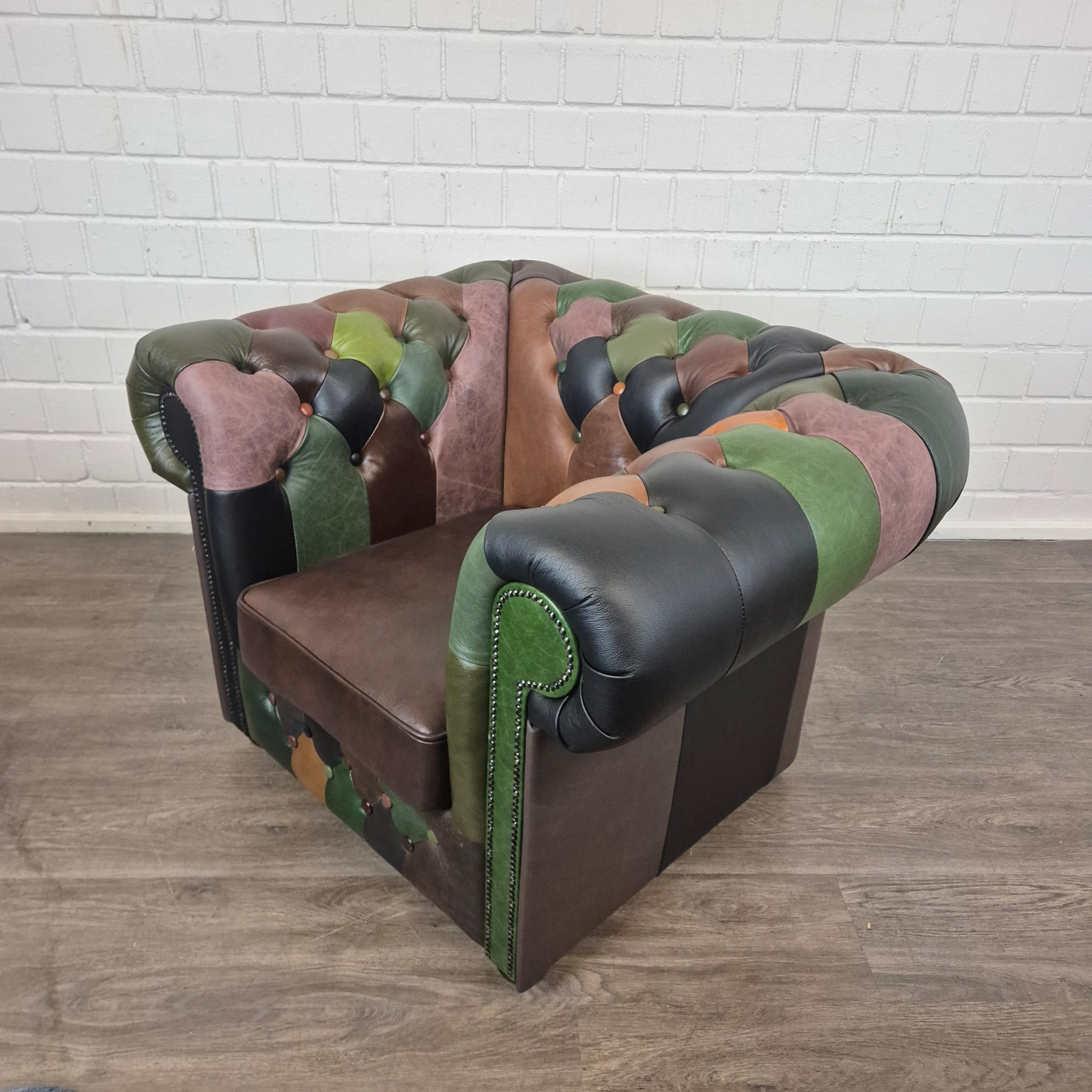 Chesterfield Seating Set Model Jungle 3-1-1 Leather - Image 19