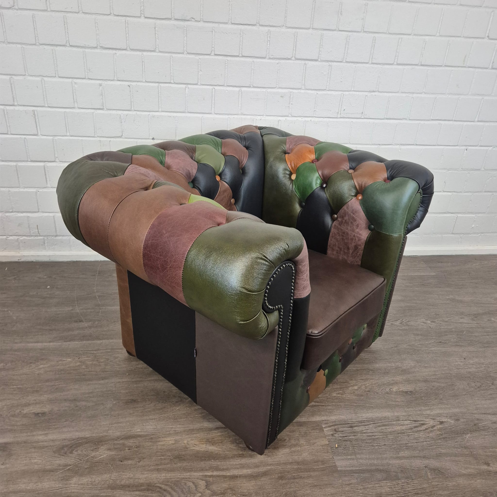 Chesterfield Seating Set Model Jungle 3-1-1 Leather - Image 18