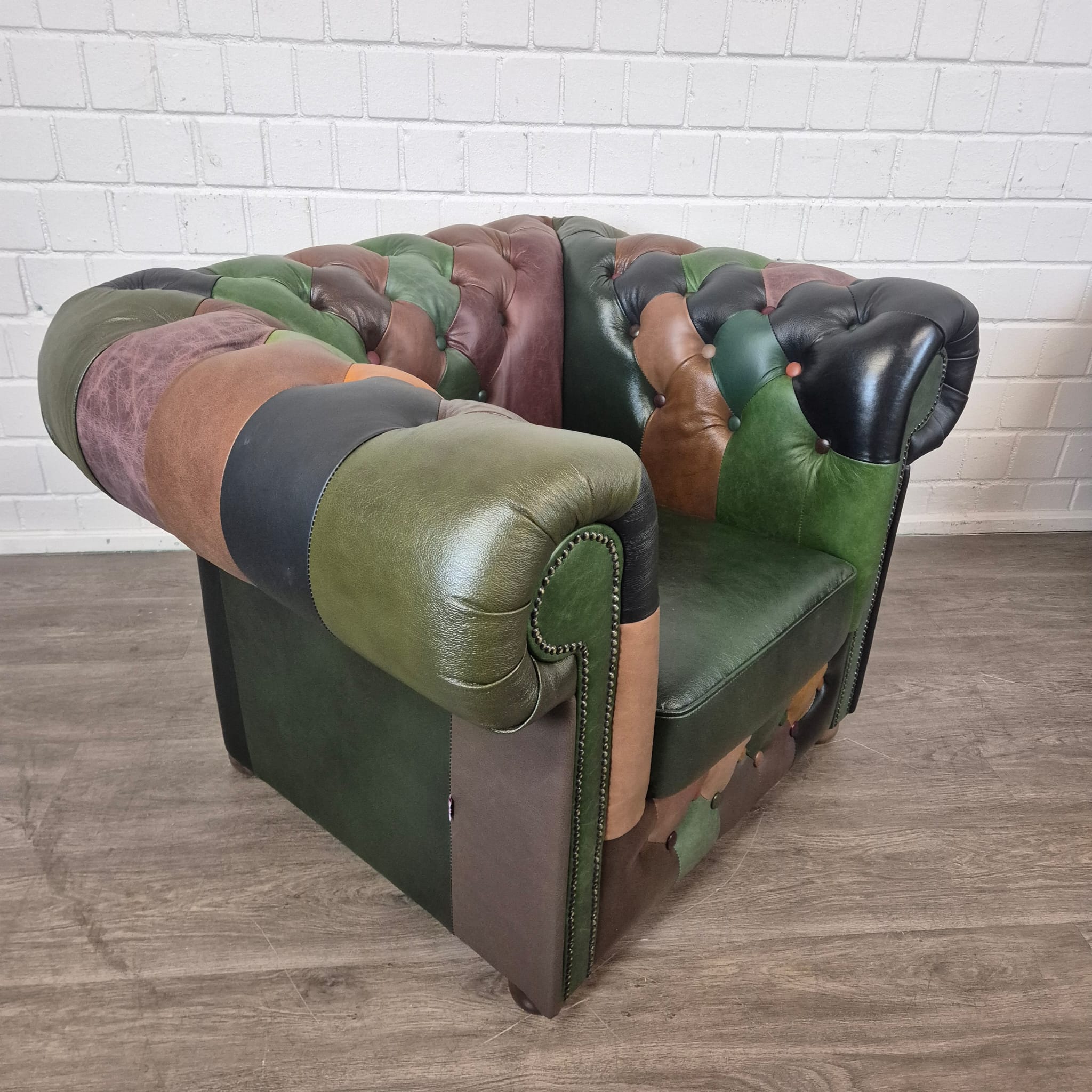 Chesterfield Seating Set Model Jungle 3-1-1 Leather - Image 14