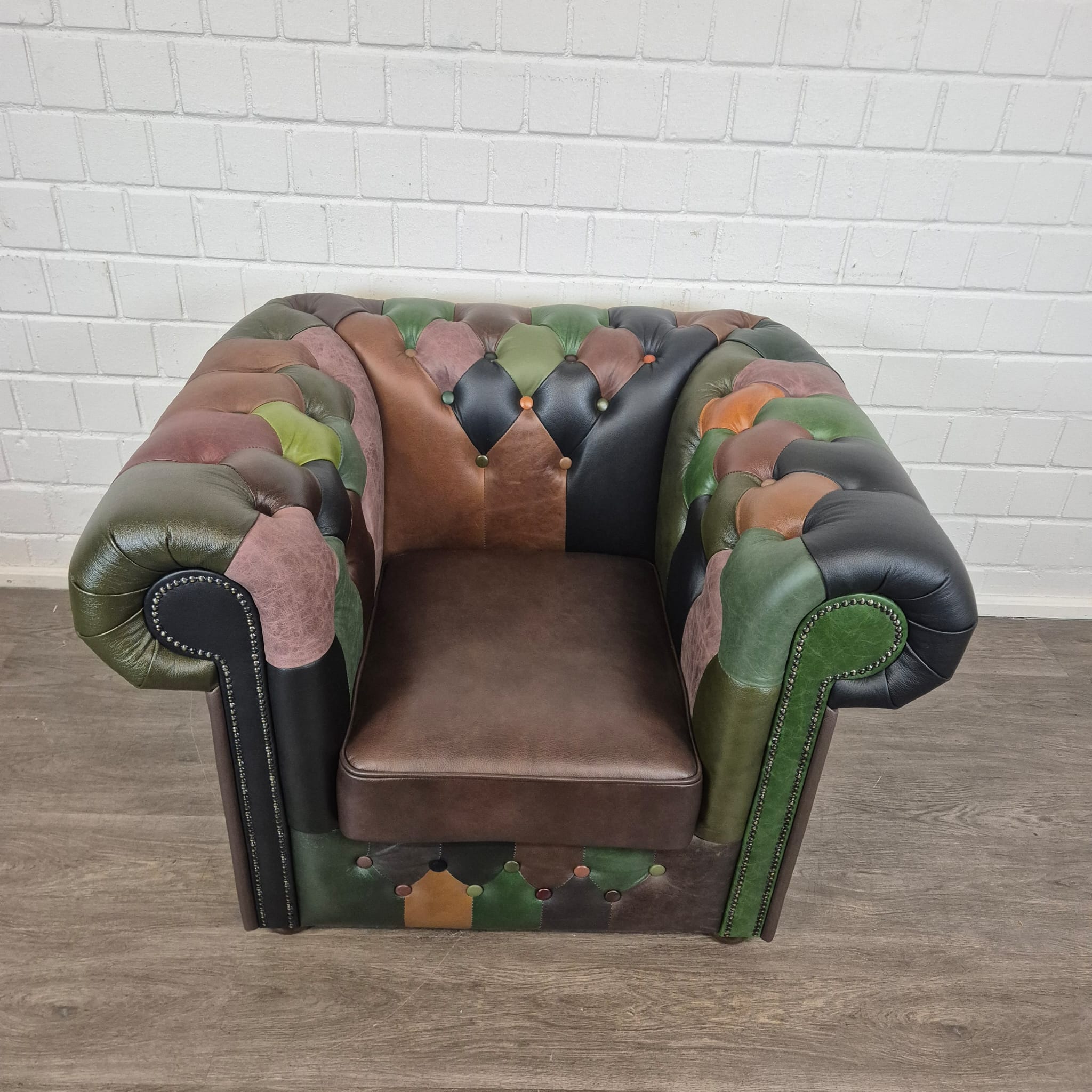 Chesterfield Seating Set Model Jungle 3-1-1 Leather - Image 17