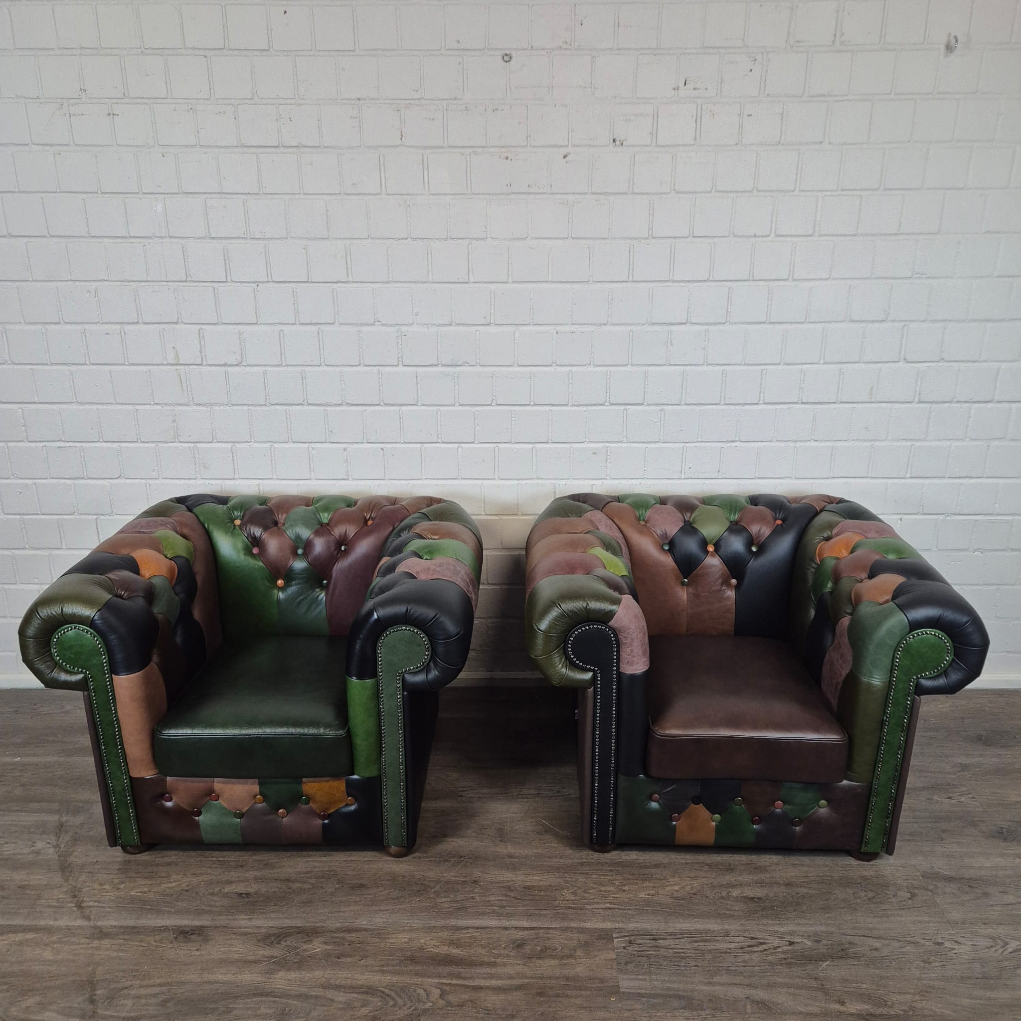 Chesterfield Seating Set Model Jungle 3-1-1 Leather - Image 21