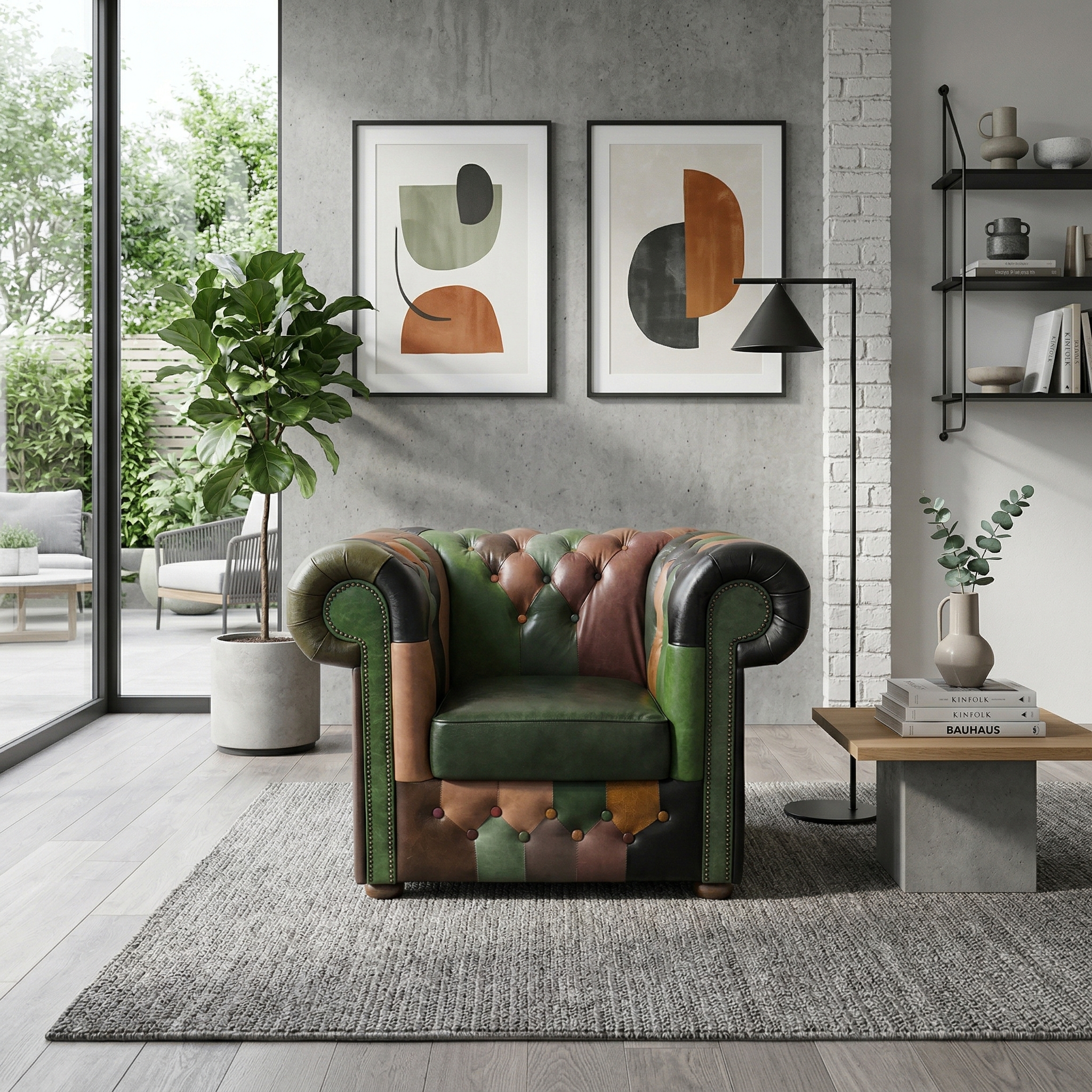 Chesterfield Armchair Leather Model Jungle - Image 2