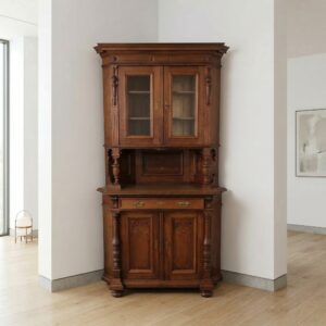 Corner Cabinet Gründerzeit 1880 Walnut