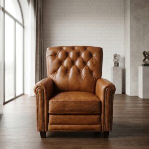 Recliner Leather Cognac-Brown