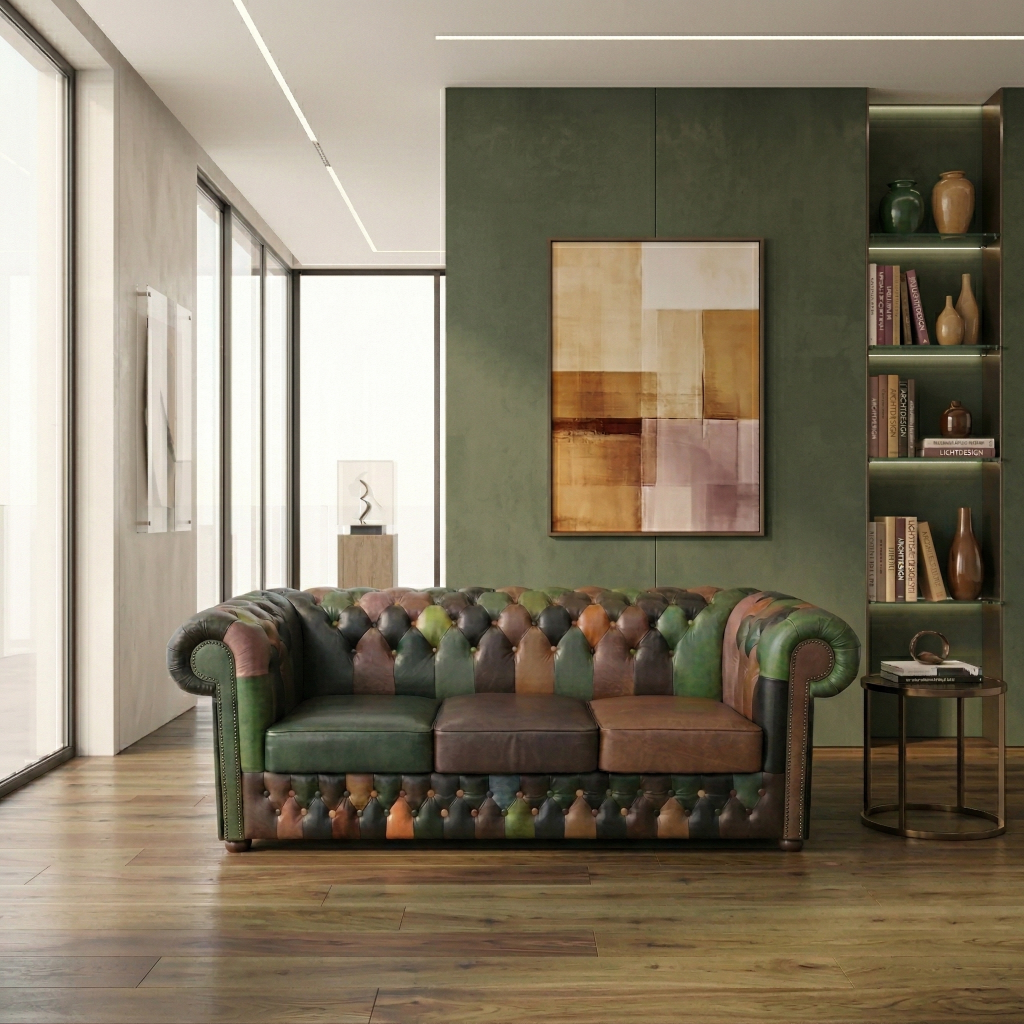 Chesterfield Sofa Leather Model Jungle 2,25 m - Image 2