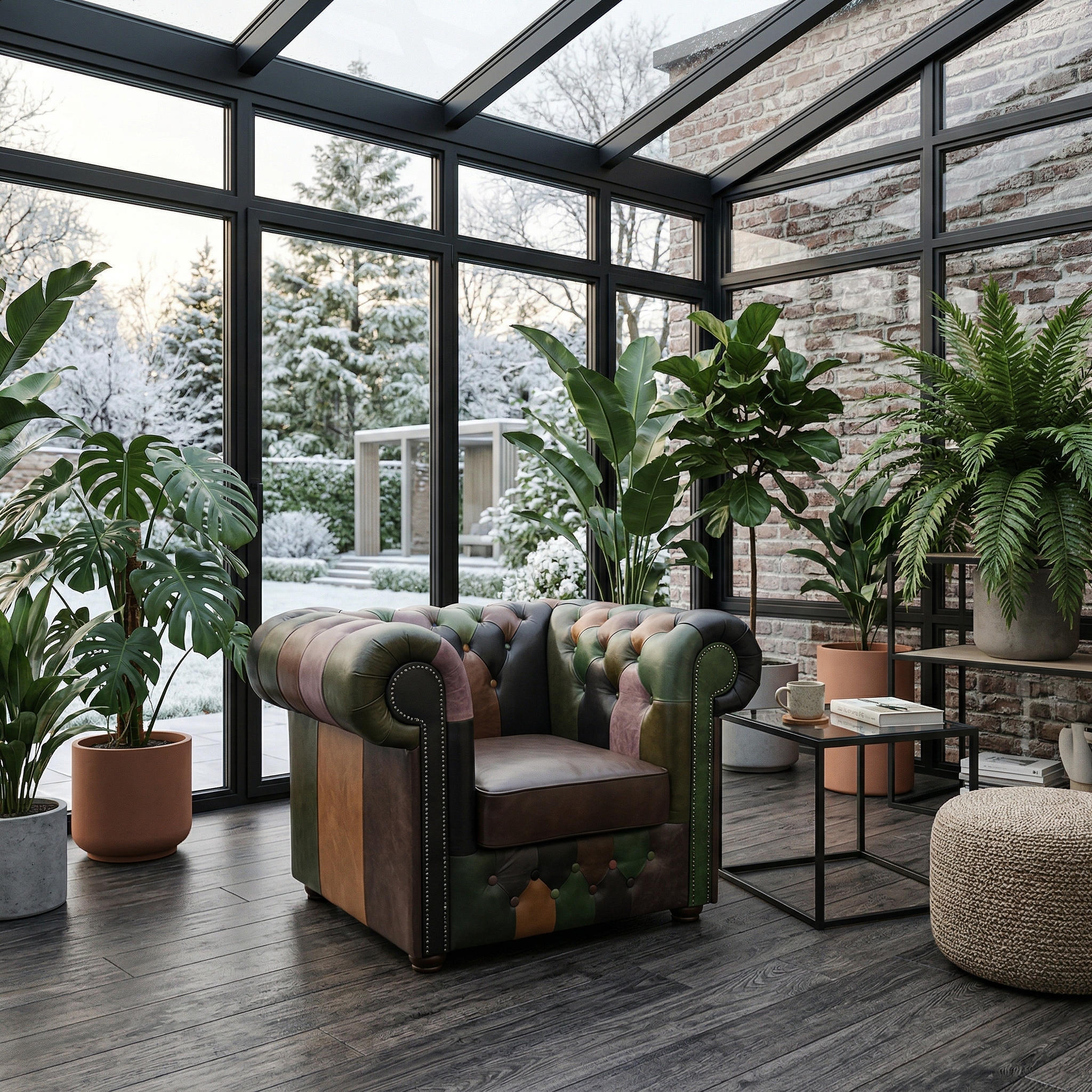 Chesterfield Armchair Leather Model Jungle - Image 2