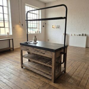 Kitchen Island Marble Top 1.50 m x 0.81 m