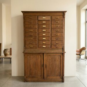 Notary Cabinet Jugendstil 1910 Oak