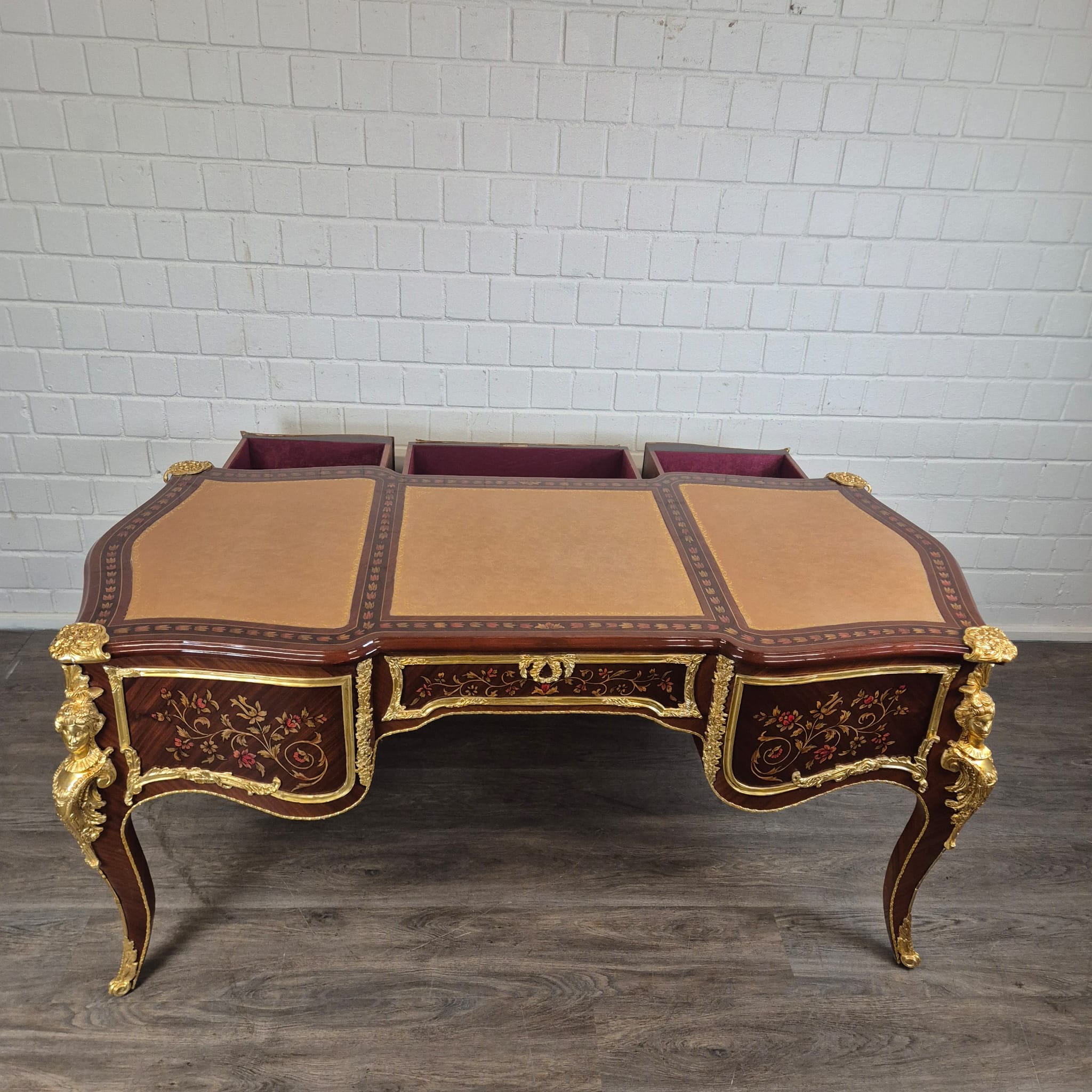 Desk Rococo-Style Walnut 1,80 m x 0,84 m - Image 16