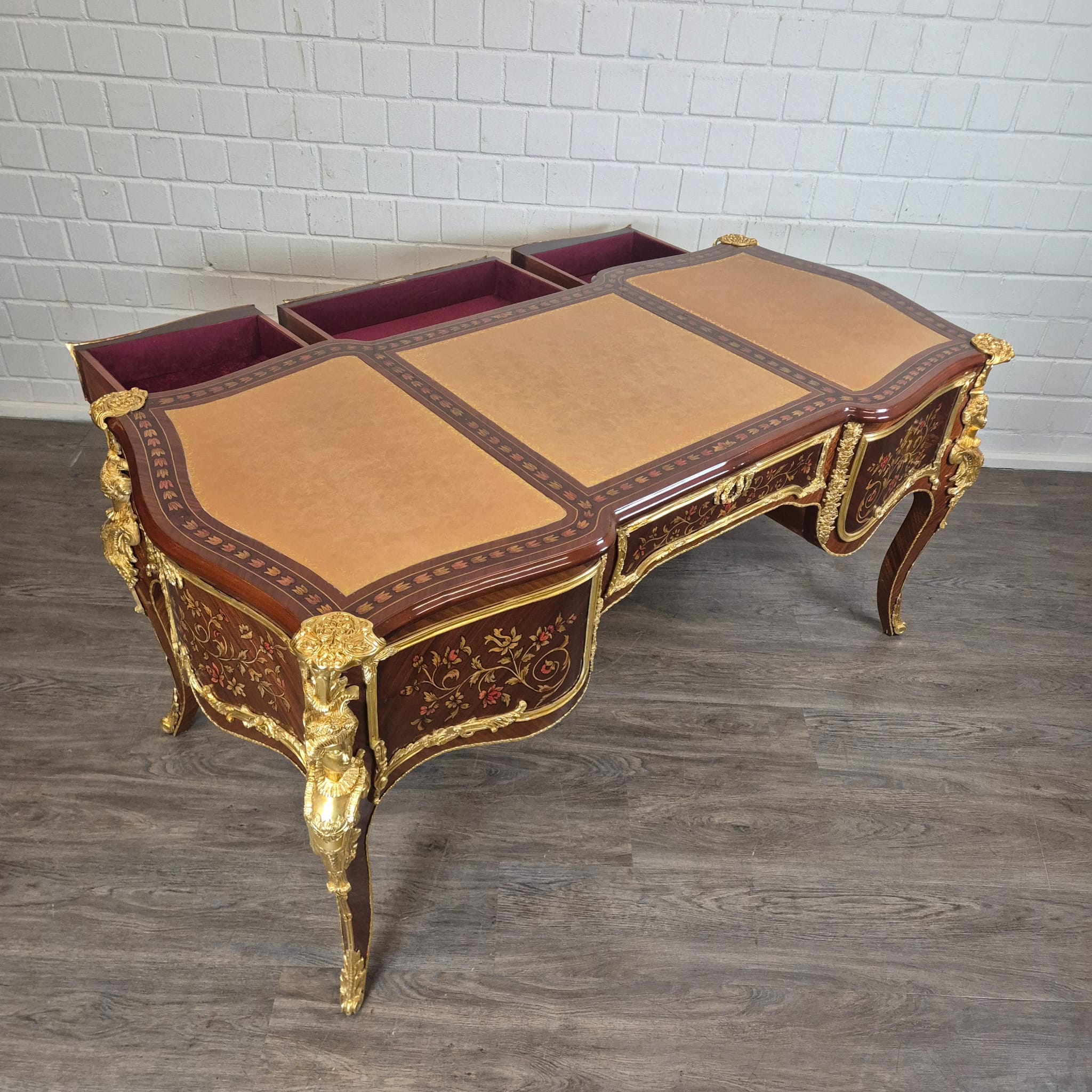Desk Rococo-Style Walnut 1,80 m x 0,84 m - Image 20