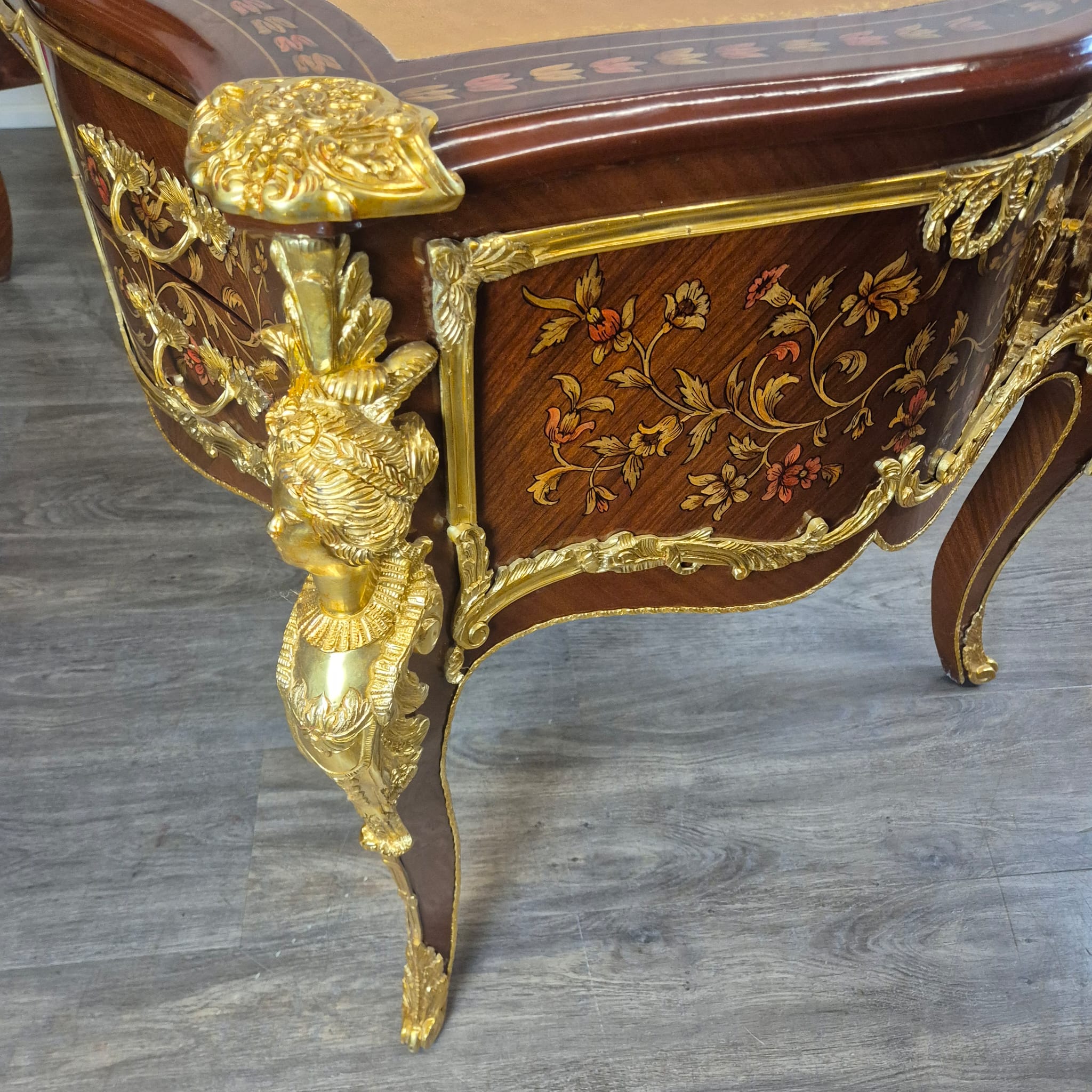 Desk Rococo-Style Walnut 1,80 m x 0,84 m - Image 11