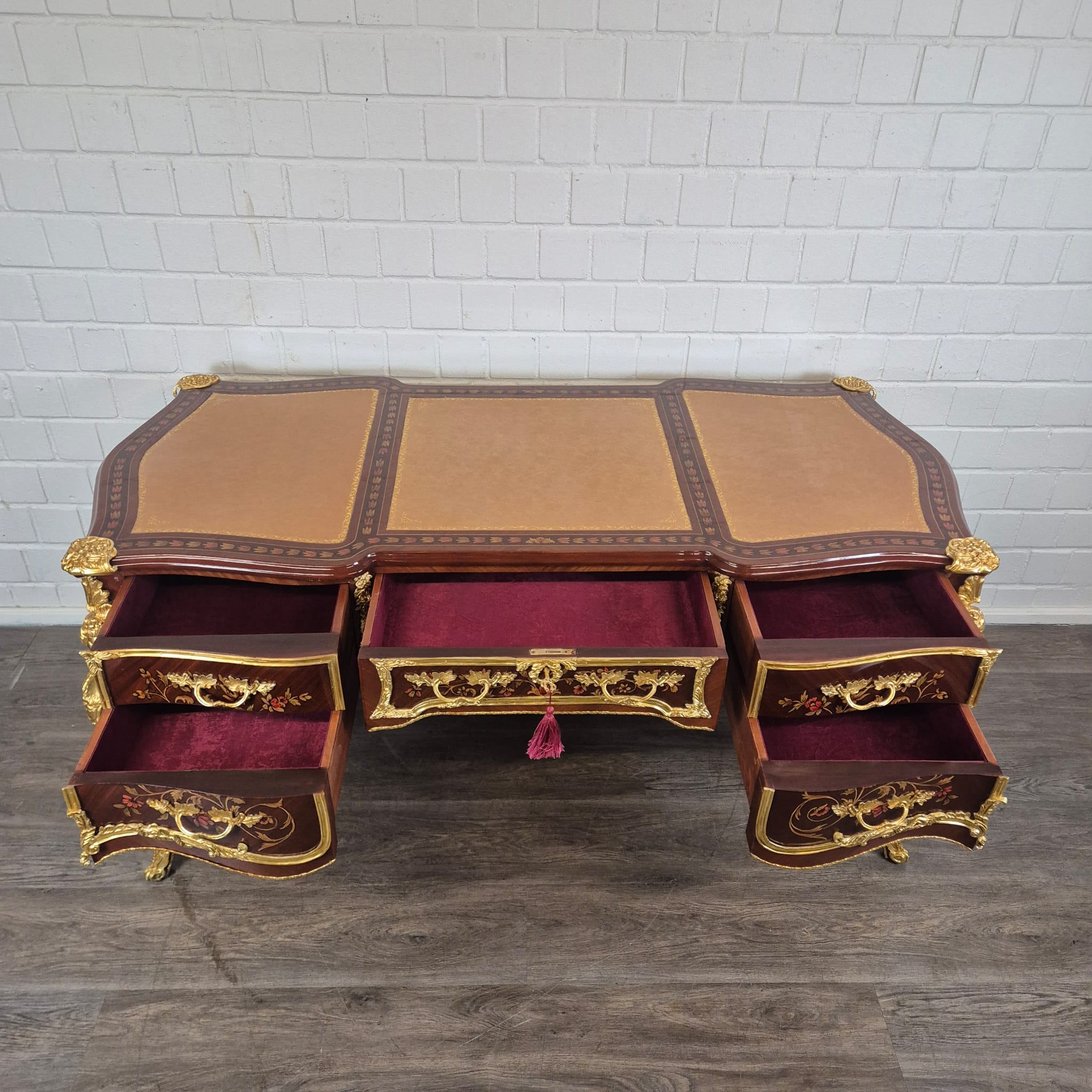 Desk Rococo-Style Walnut 1,80 m x 0,84 m - Image 13