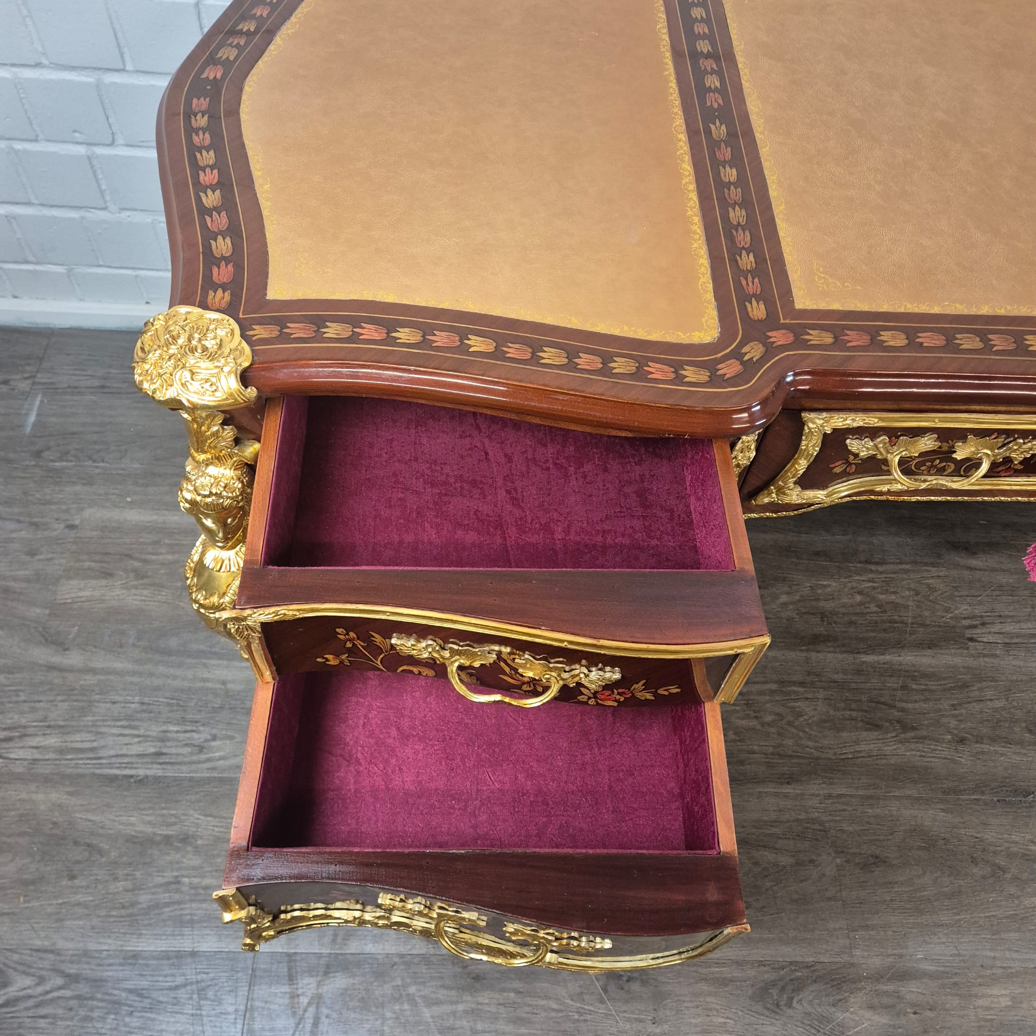 Desk Rococo-Style Walnut 1,80 m x 0,84 m - Image 14